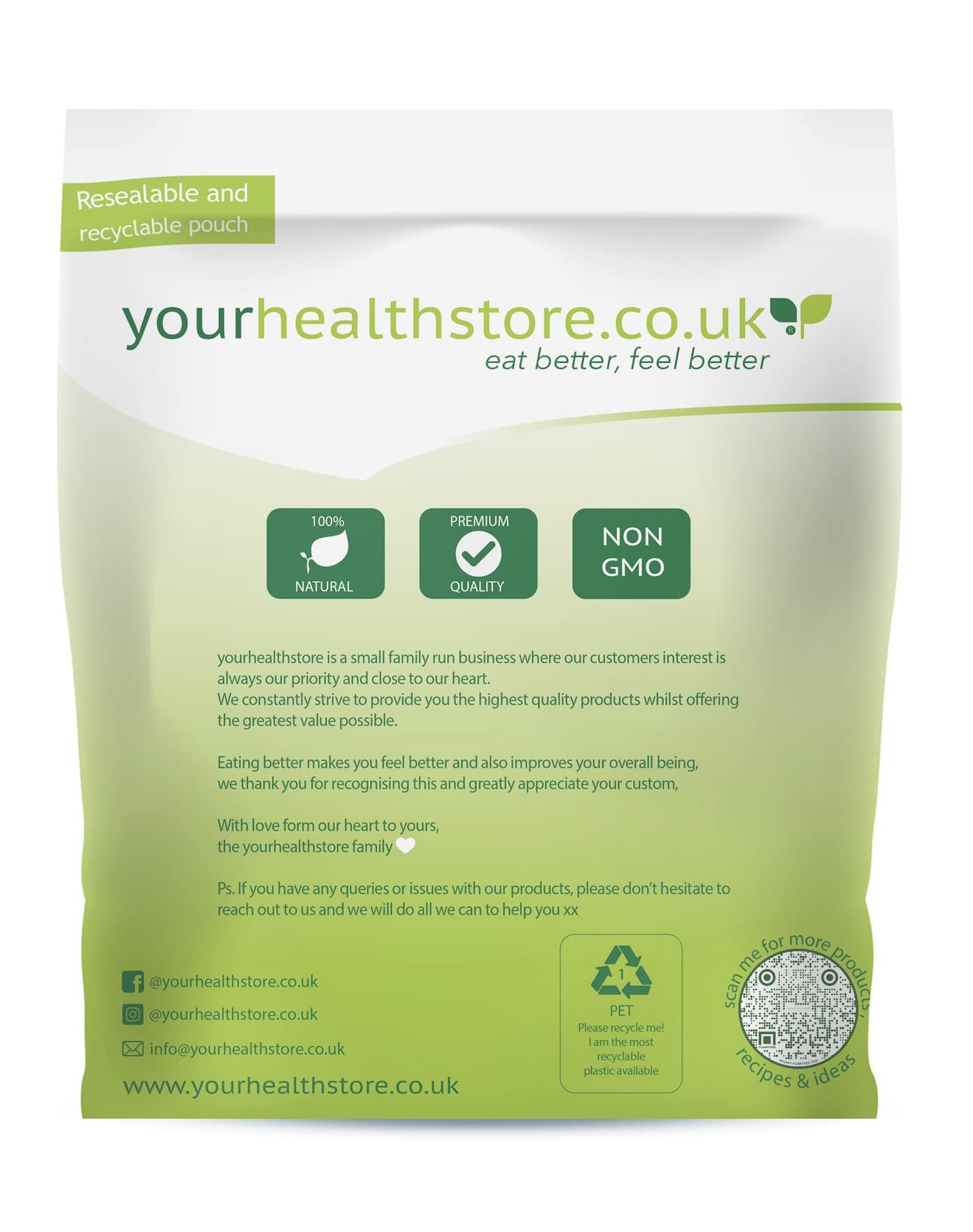 yourhealthstore Whole Grain Steel Cut Oats - Gluten Free, British Grown | 1kg