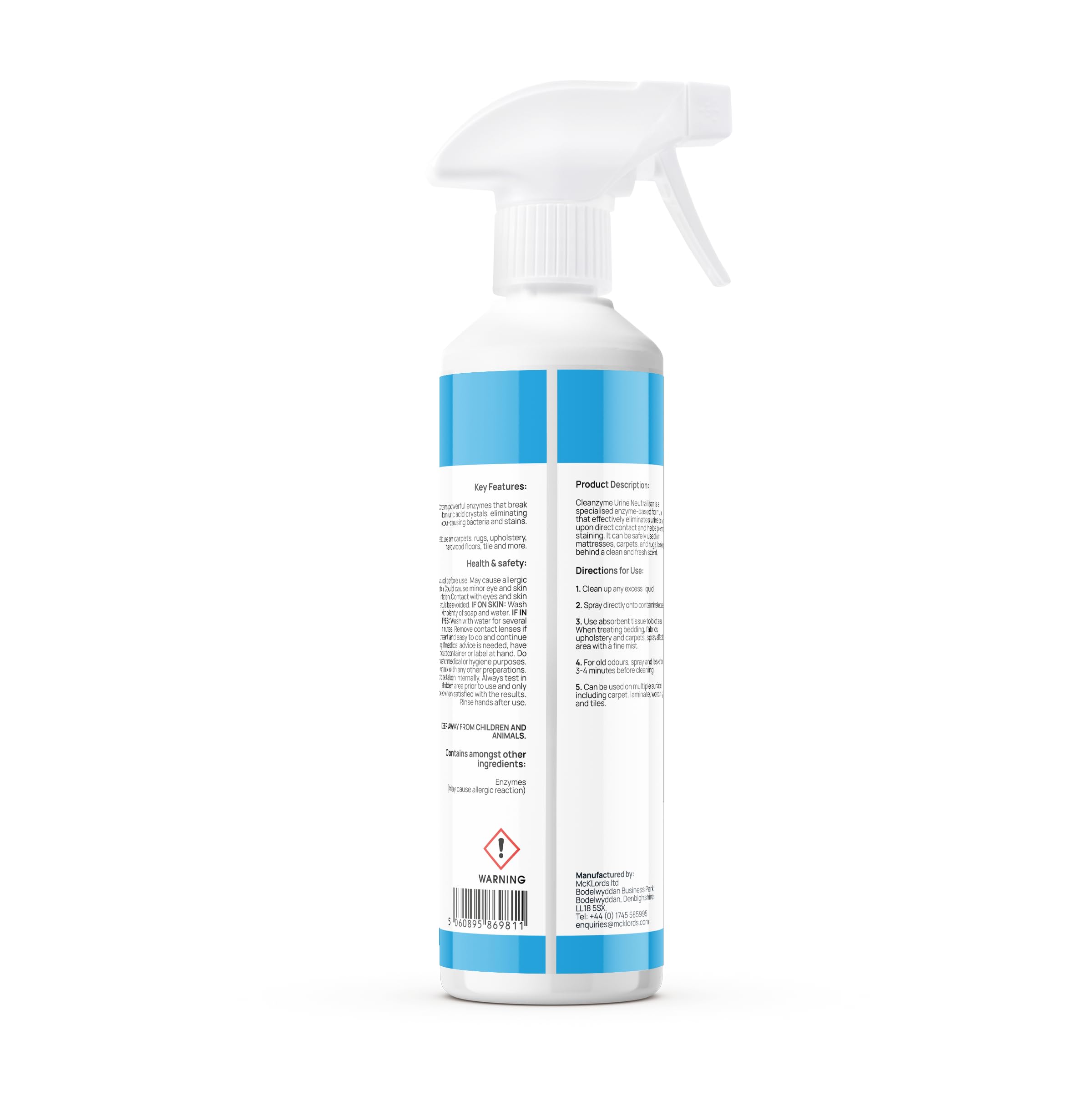 Cleanzyme Urine Odour Neutraliser - Enzyme Formula for Spots & Stains | 500ml 7