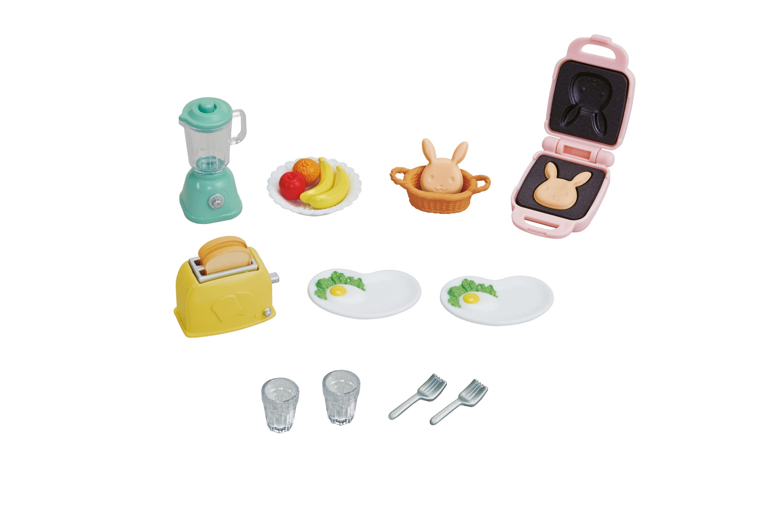 Sylvanian Families Breakfast Playset 5444 - 21 Piece Miniature Kitchen Furniture Set for Ages 3+