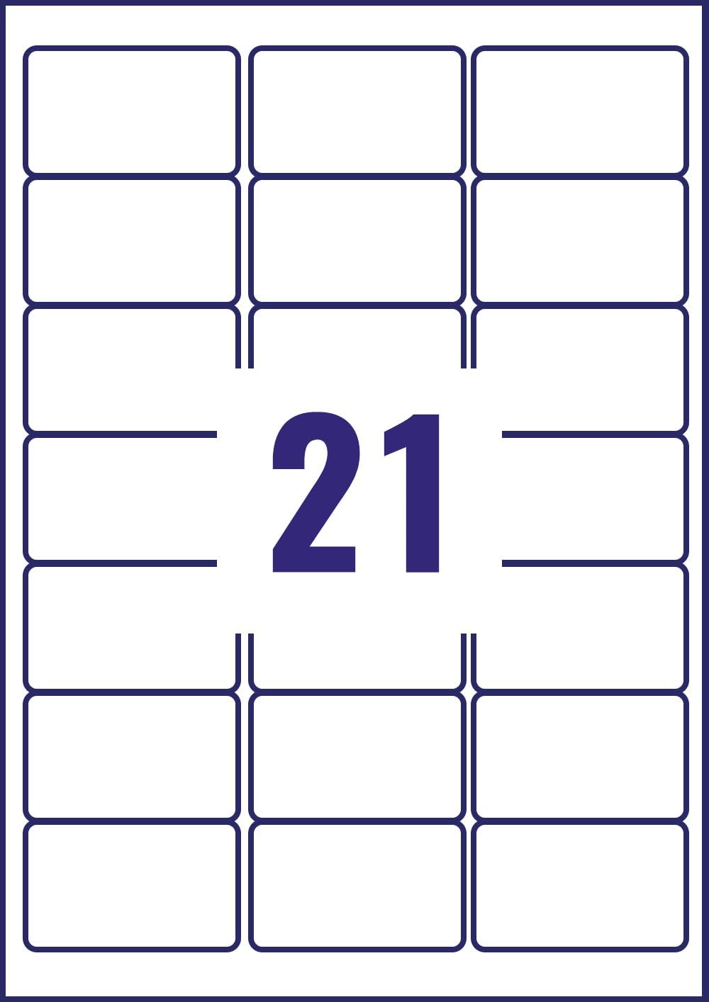Avery MP7160-40 self-adhesive Multipurpose Labels, 21 labels per A4 Sheet