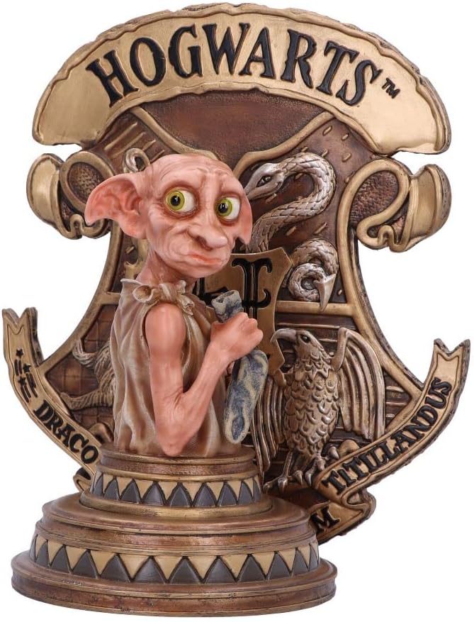 Nemesis Now Officially Licensed Harry Potter Dobby Bookend, Gold, 20cm