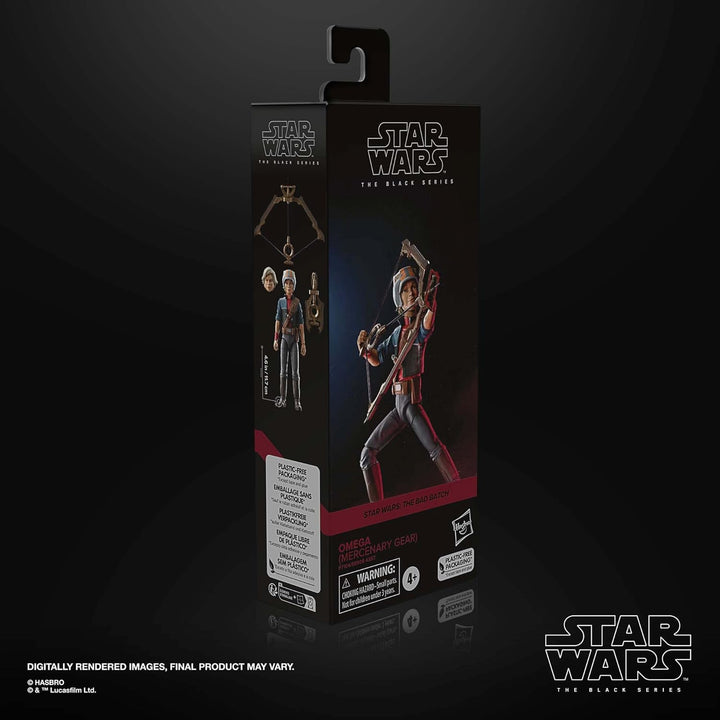 Hasbro Star Wars The Black Series The Bad Batch - Omega (Mercenary Gear) 6-Inch Action Figure (F7104)