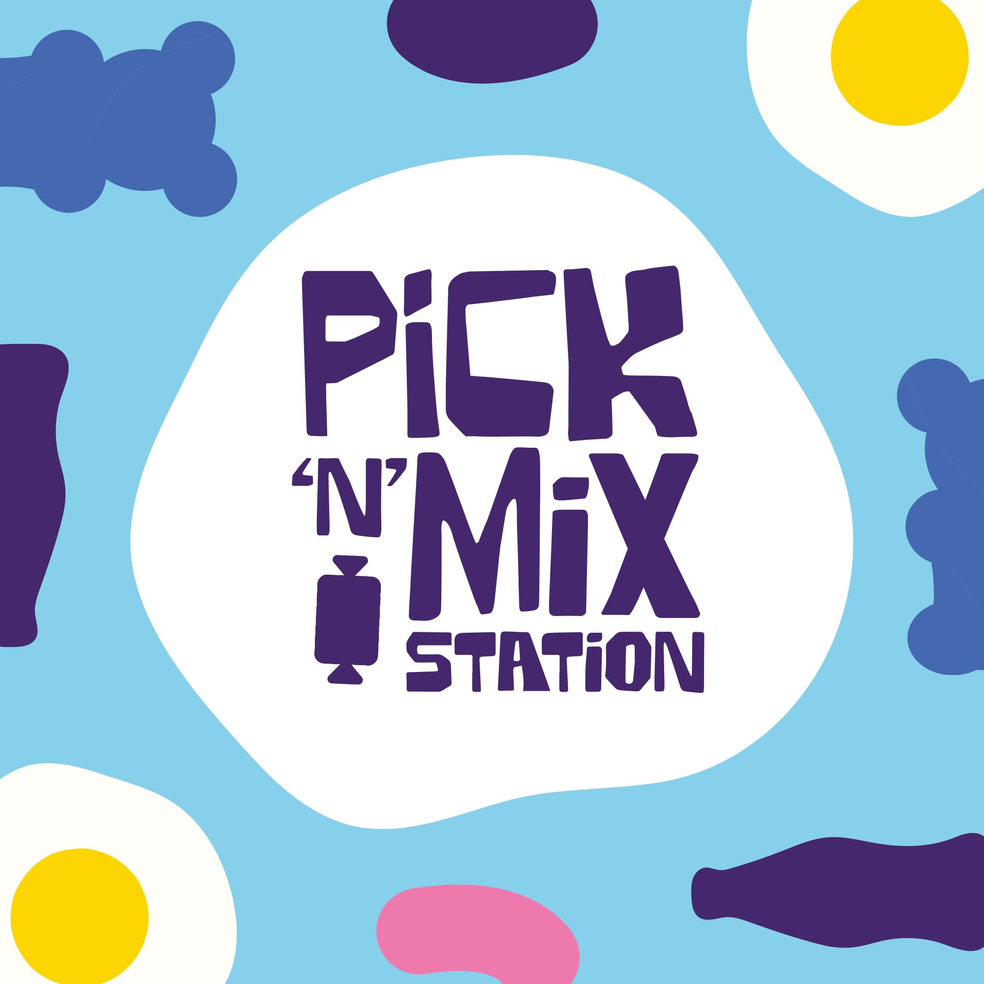 Bonds of London Pick 'n' Mix Station Blue Mix - 1 kg Bag of Fruit Flavoured Sour Gummies and Chewy Foam Sweets 7
