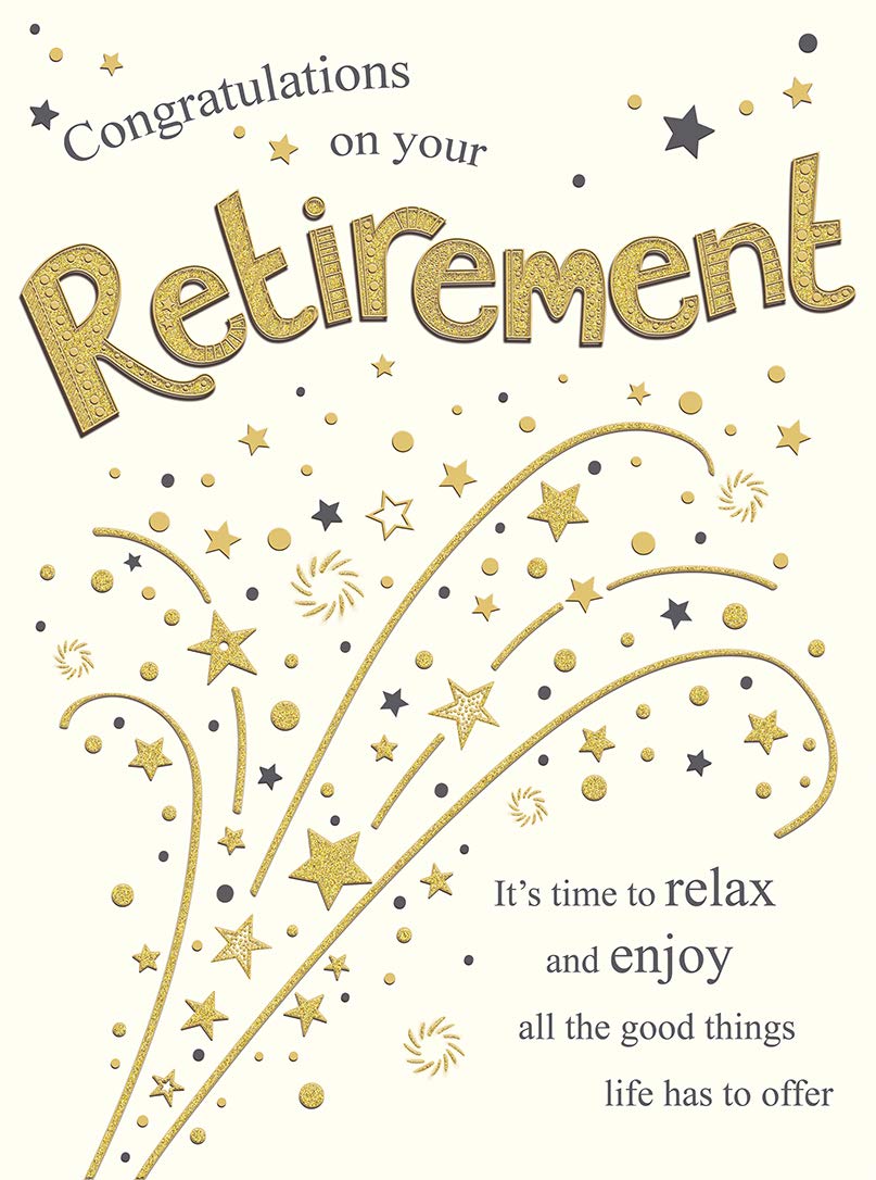 Piccadilly Greetings Retirement Greeting Card - Large 12 x 9 Inches | Multi-coloured 1