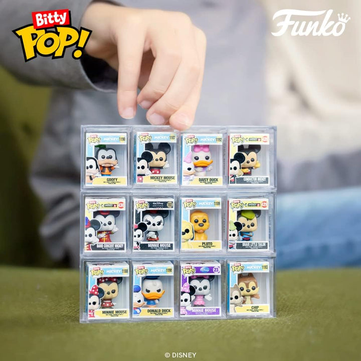 Funko Bitty POP! Disney - Mickey Mouse, Minnie Mouse (Pink Dress), Pluto, and Mystery Figure 4-Pack Vinyl Figures