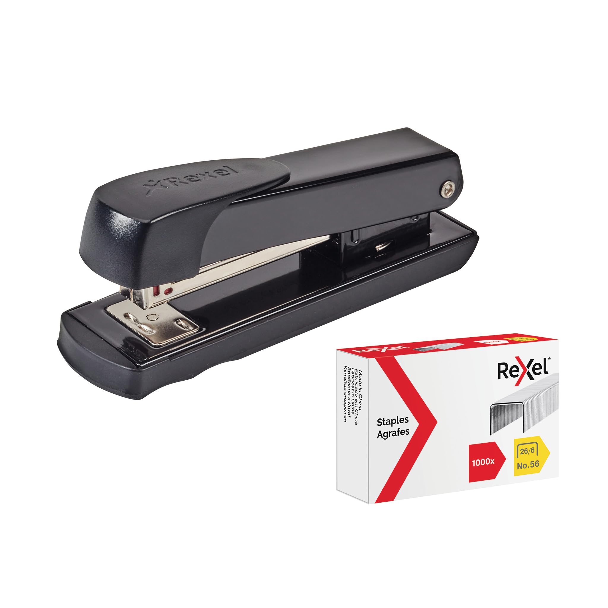 Rexel Meteor Half Strip Stapler - 20 Sheet Capacity | Metal Construction | Includes 1000 Staples 1
