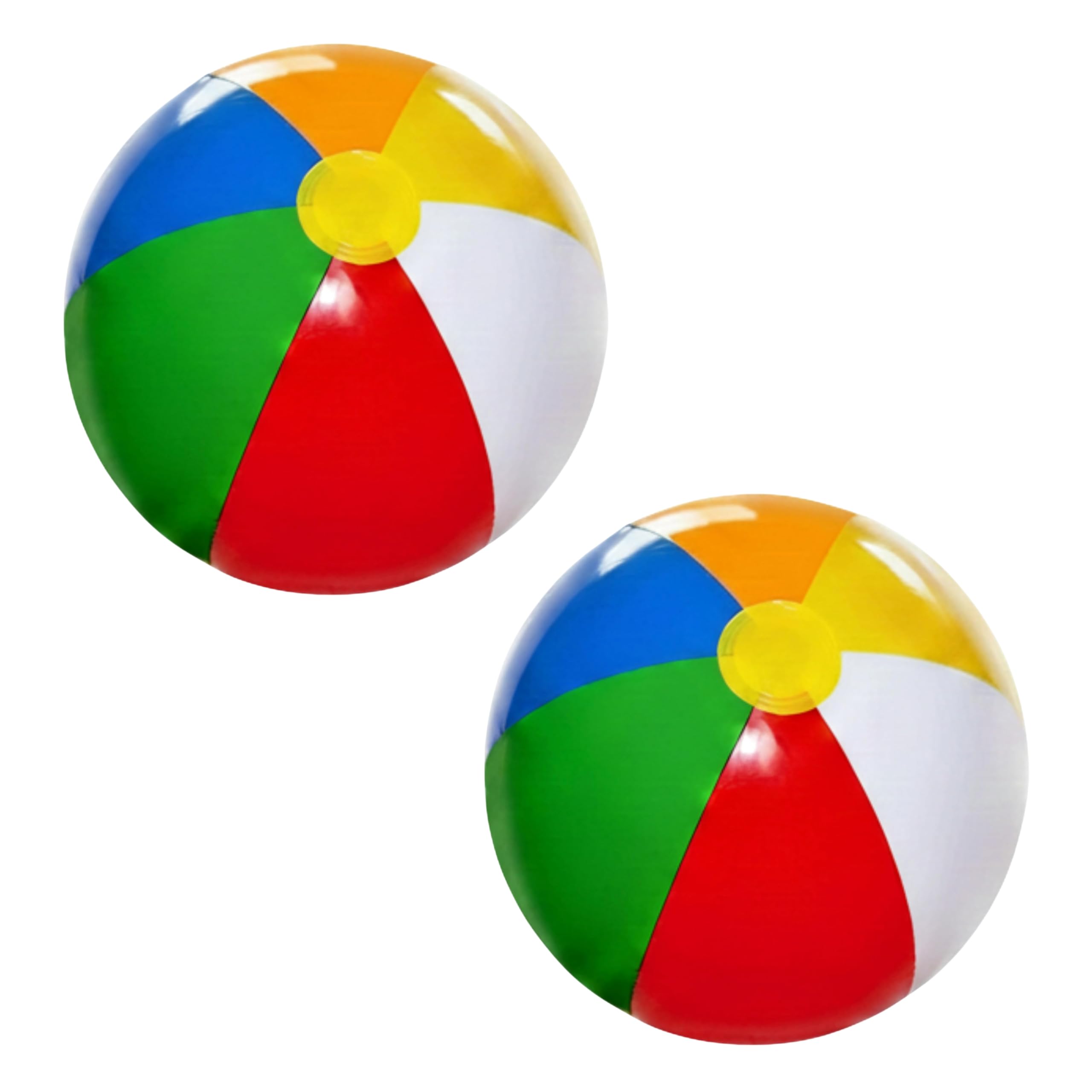 SHATCHI Inflatable Rainbow Beach Ball - 2 Pack | 16 Inch | Multicolour 1