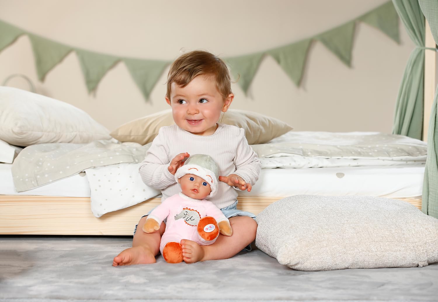 BABY born for Babies Soft Doll Sleepy Rose 30cm with Integrated Rattle | Washable 9