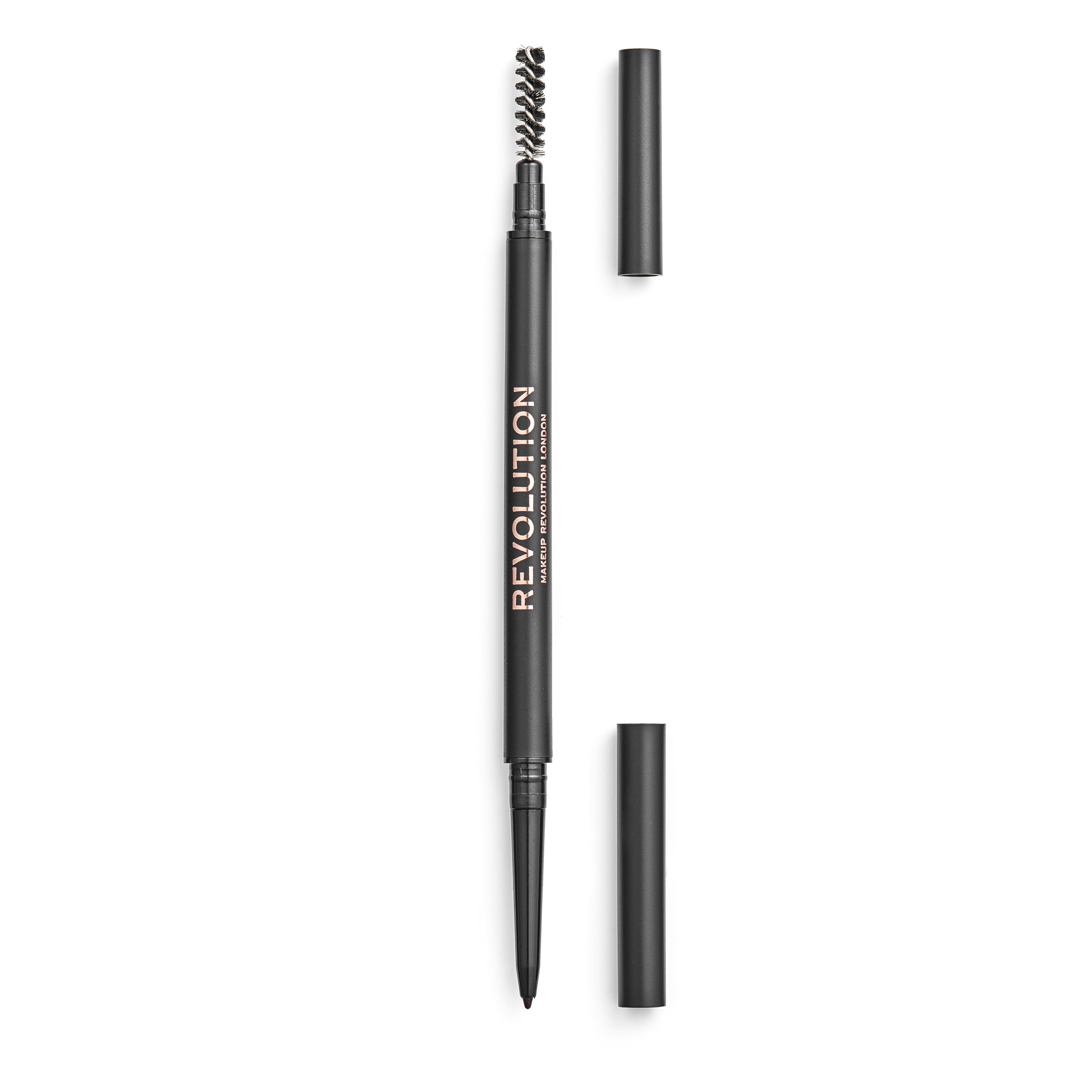 Makeup Revolution Precise Brow Pencil - Double-Ended Ultra-Fine Eyebrow Pencil with Spoolie (Dark Brown) 1