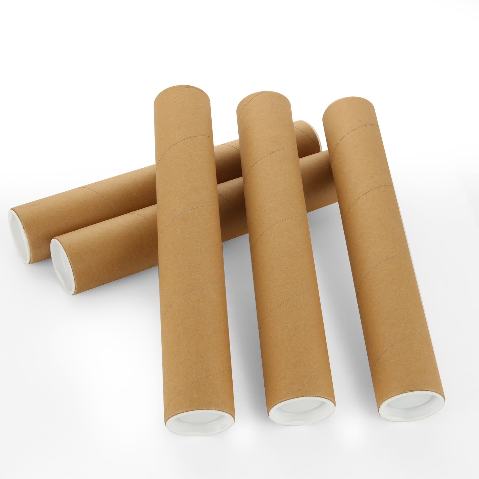 ASelected Heavy Duty Cardboard Tube Mailers - 5 Pcs Brown Postal Tubes | 310mm x 55mm 1