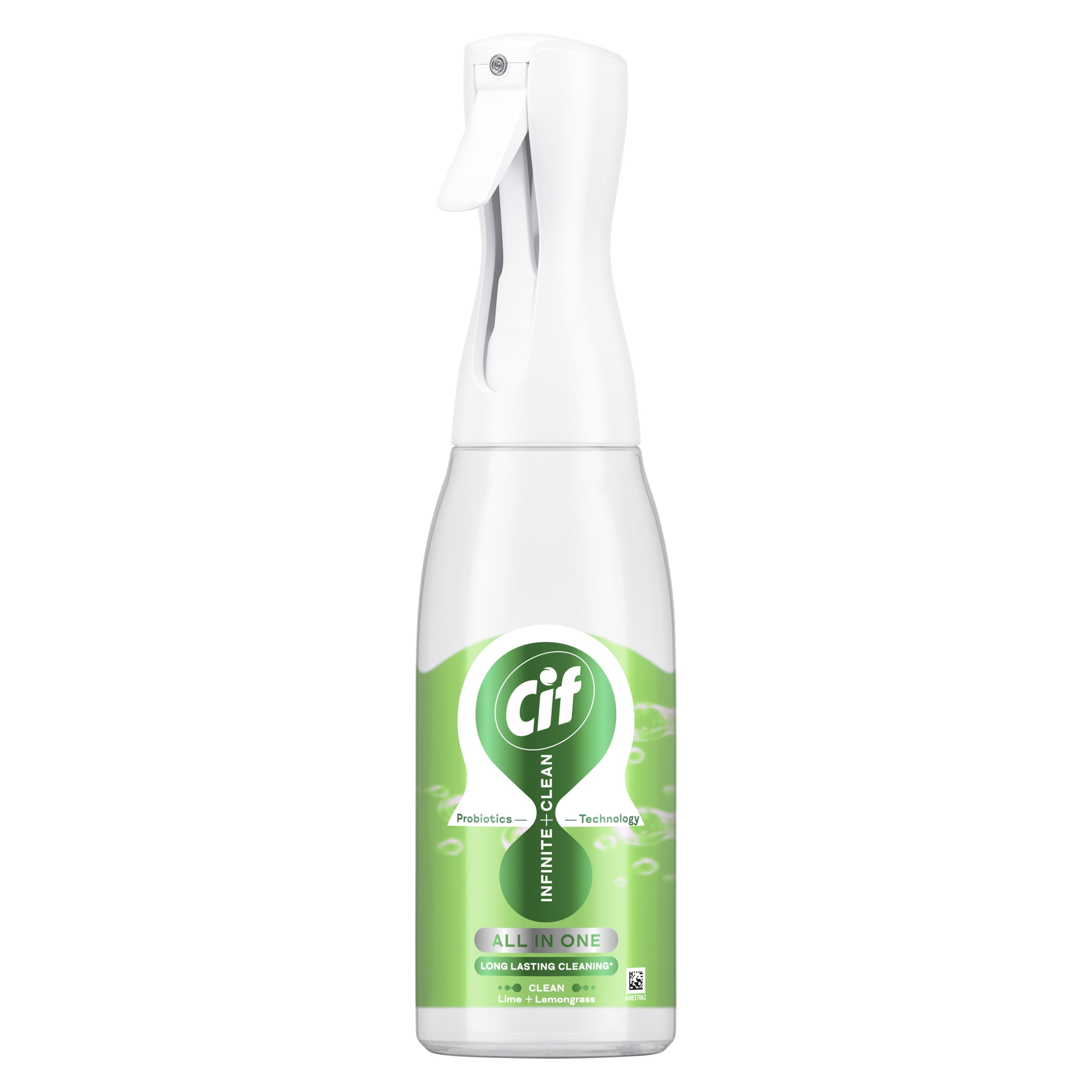 Cif Infinite Clean All-in-One Cleaner Spray Lime & Lemongrass 590 ml Probiotic Technology