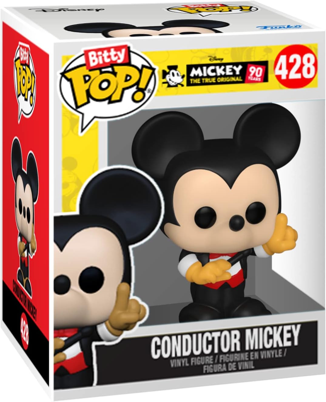 Funko Bitty POP! Disney - Mickey Mouse, Minnie Mouse (Pink Dress), Pluto & Mystery Figure Vinyl Set 26