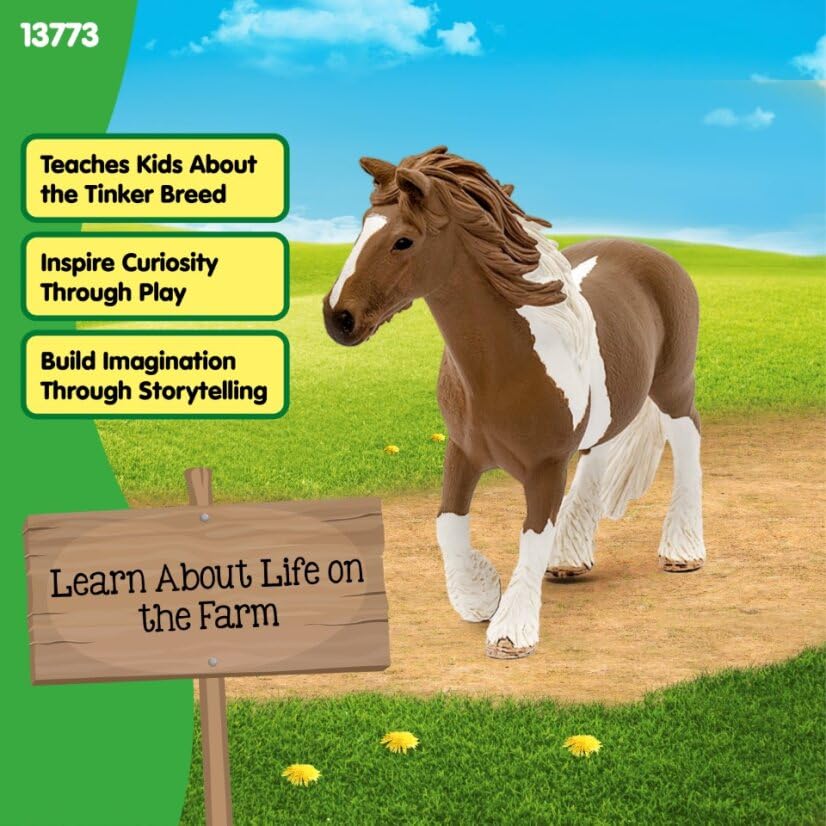 Schleich Farm World Tinker Mare Toy Figurine 13773 | Ages 3+ | Plastic 3