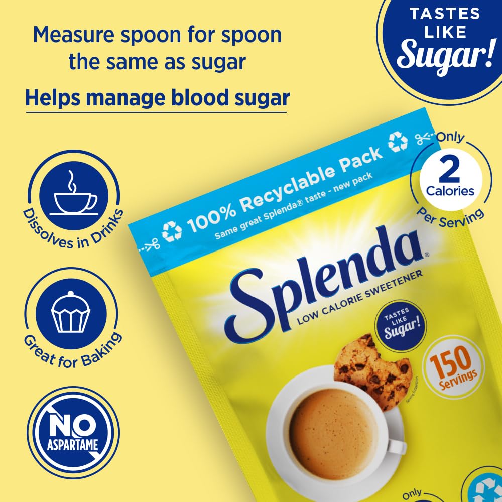 Splenda Low Calorie Granulated Sweetener - Sugar-Free | 75g Pouch | Weight Management 2