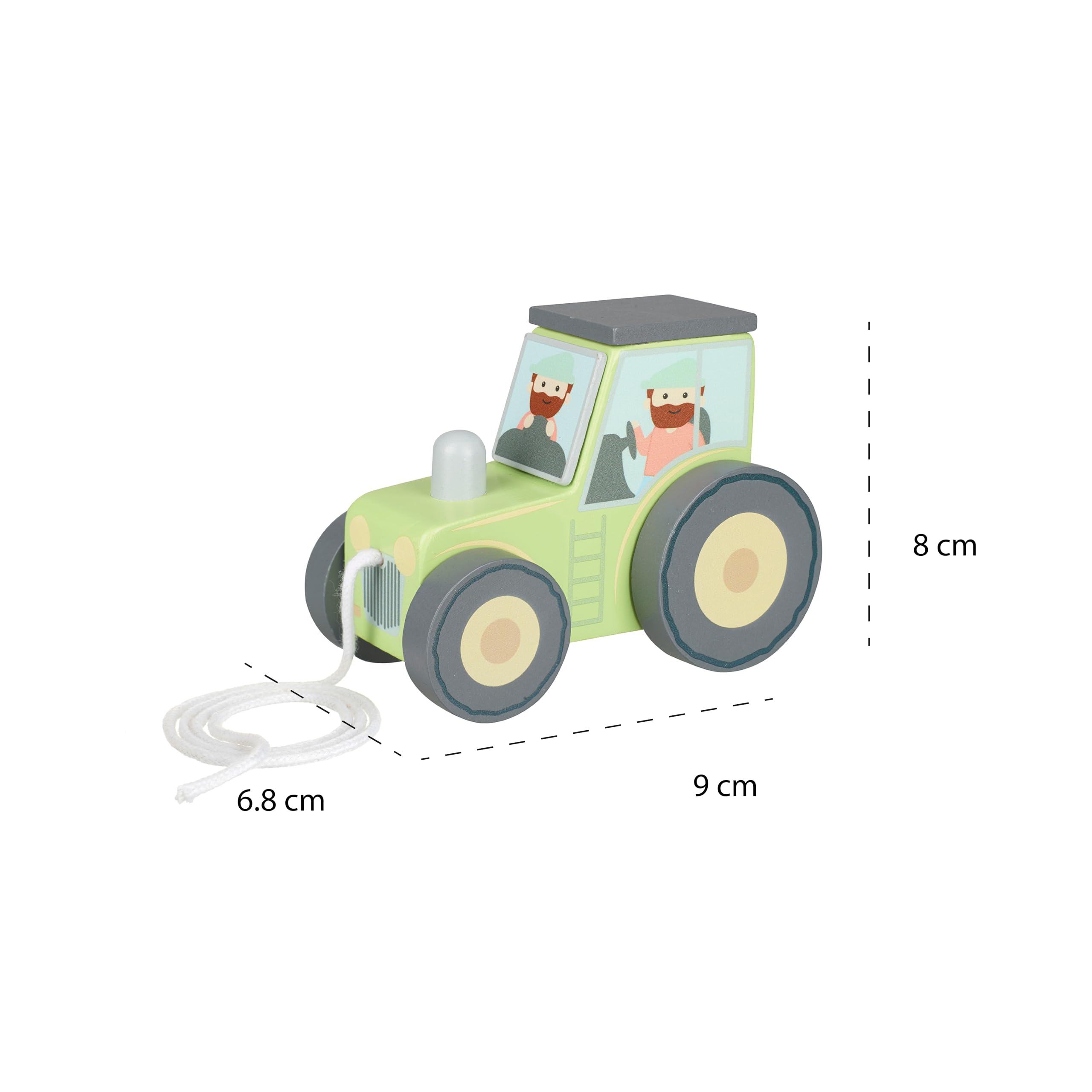 Orange Tree Toys Wooden Tractor - Educational Motor Skills Toy | Suitable from 12 Months | FSC Certified Wood 2