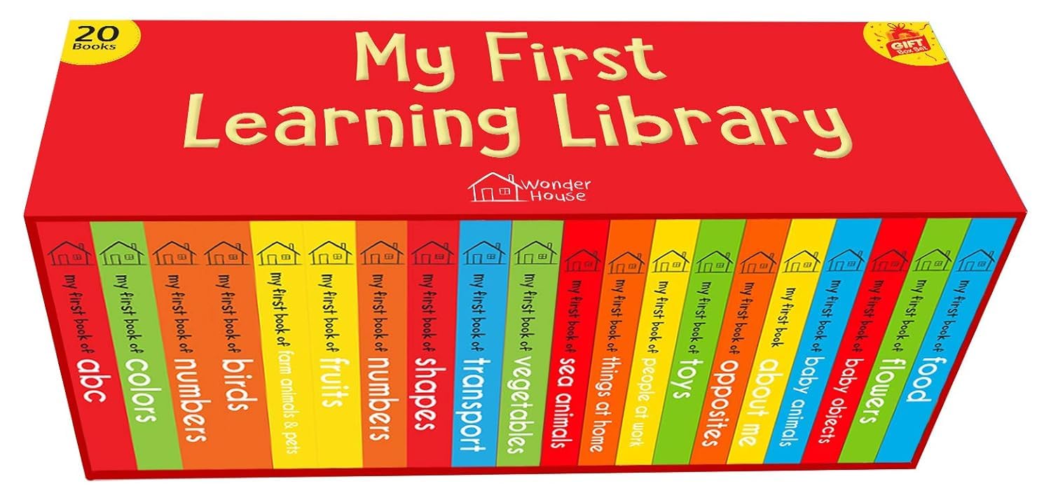 Wonder House My First Complete Learning Library - 20 Board Books Gift Set for Kids