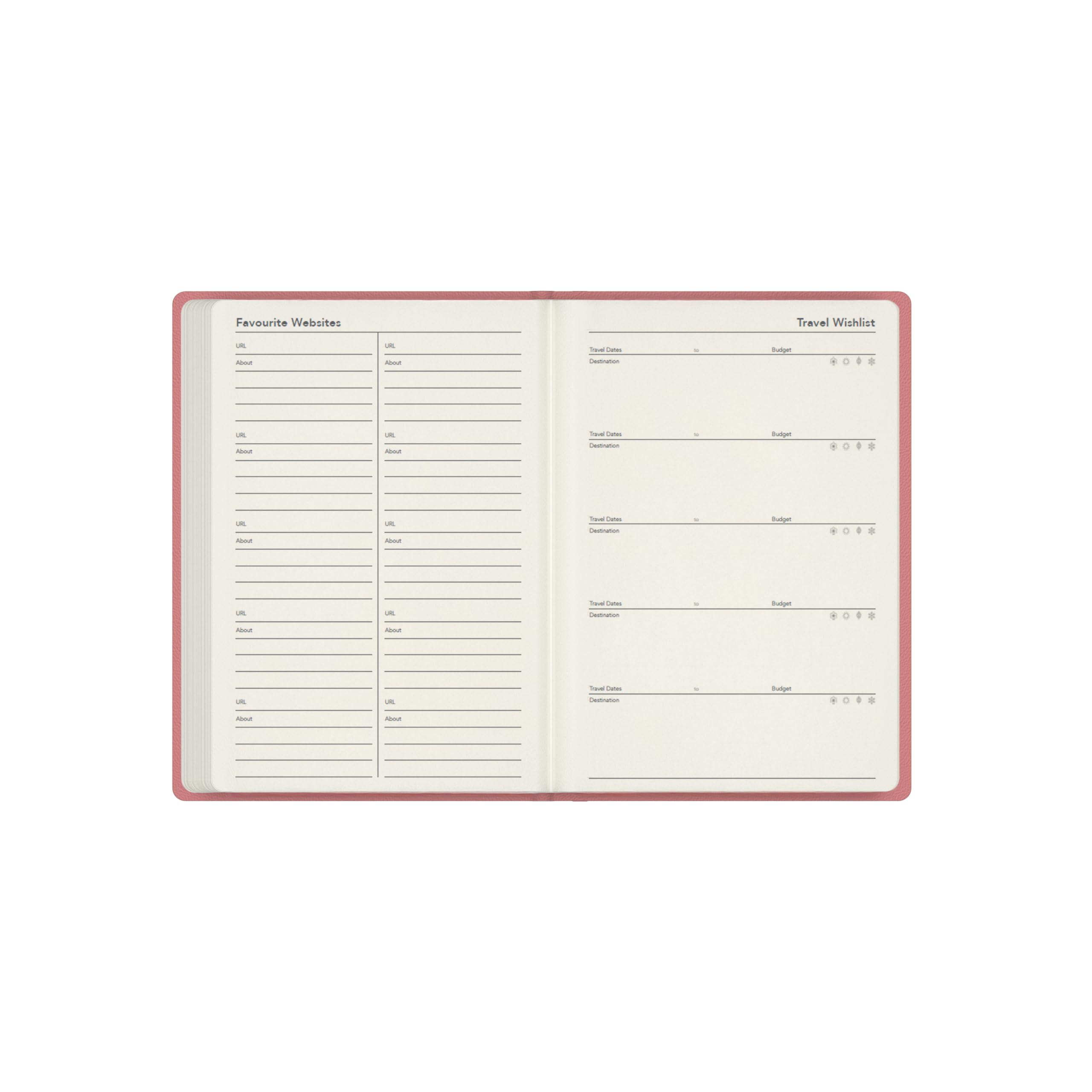 Collins 2026-2027 Mid/Academic Year Appointment Book - 13 Month A6 Week-to-View Diary | Hardcover Pink Organizer 4