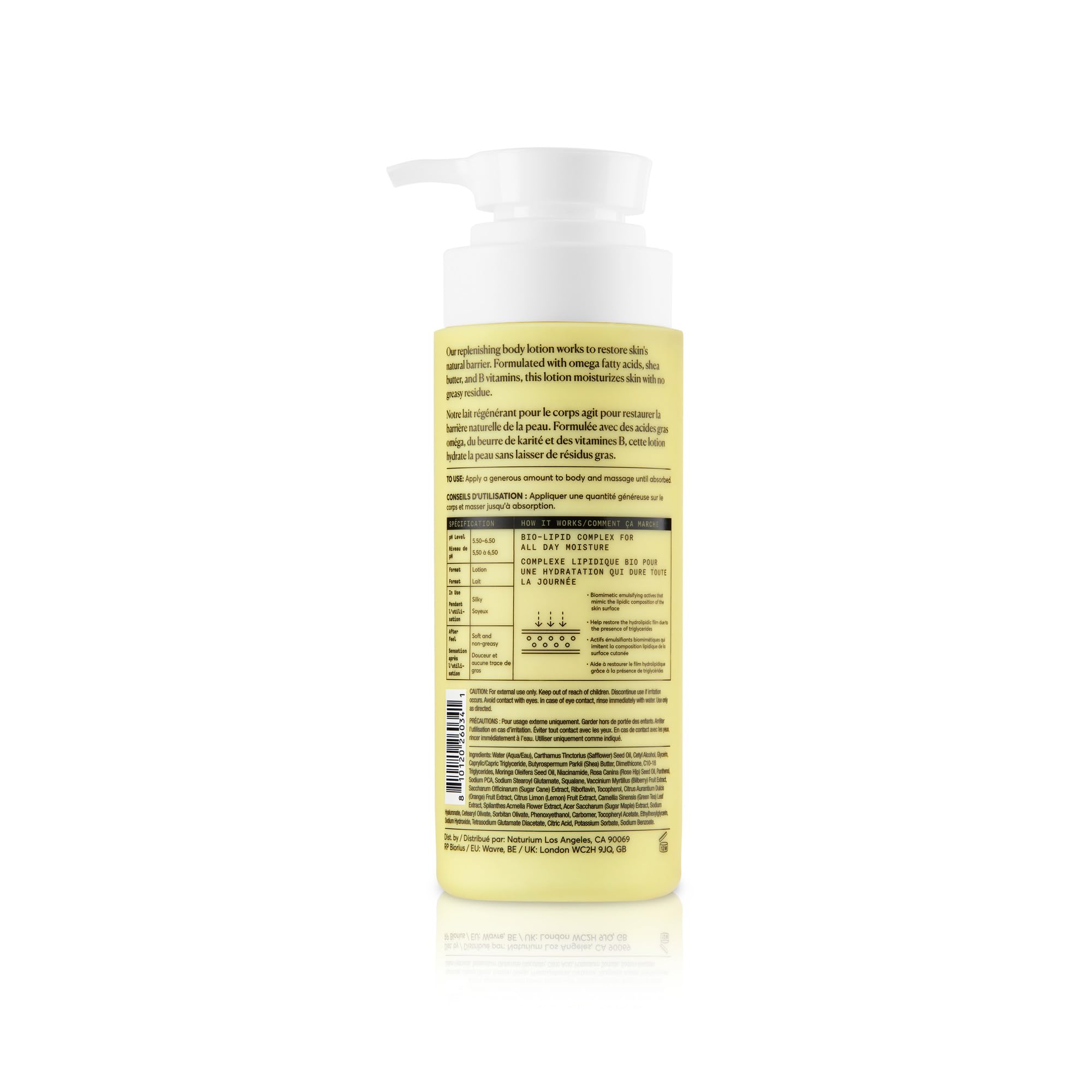 Naturium Bio-Lipid Restoring Body Lotion - Restores Skin Barrier, All Day Moisture, Shea Butter Scent | 414 ml