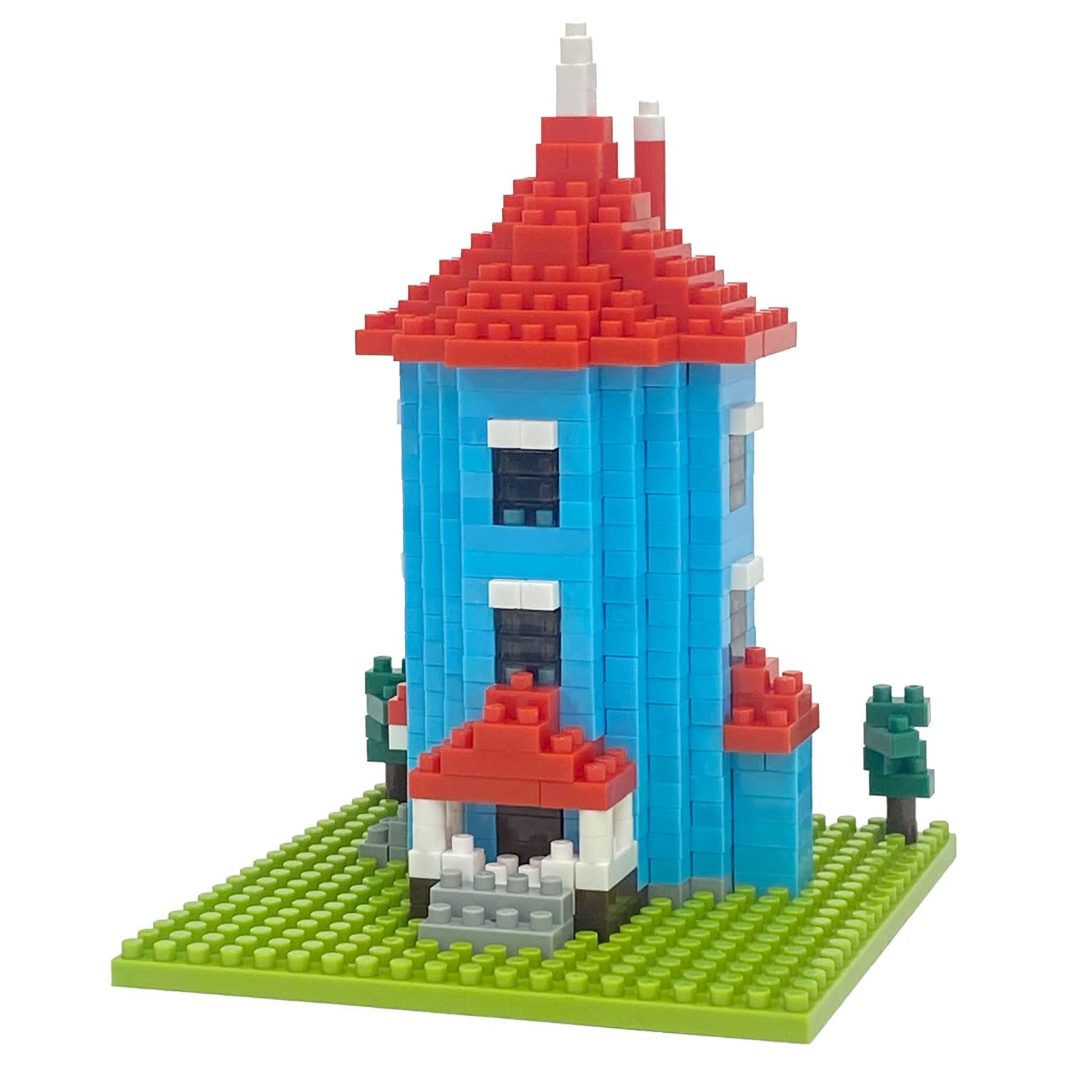 nanoblock Moominhouse Model Building Kit - 450 Micro Bricks | Difficulty 2/5 | Ages 12+