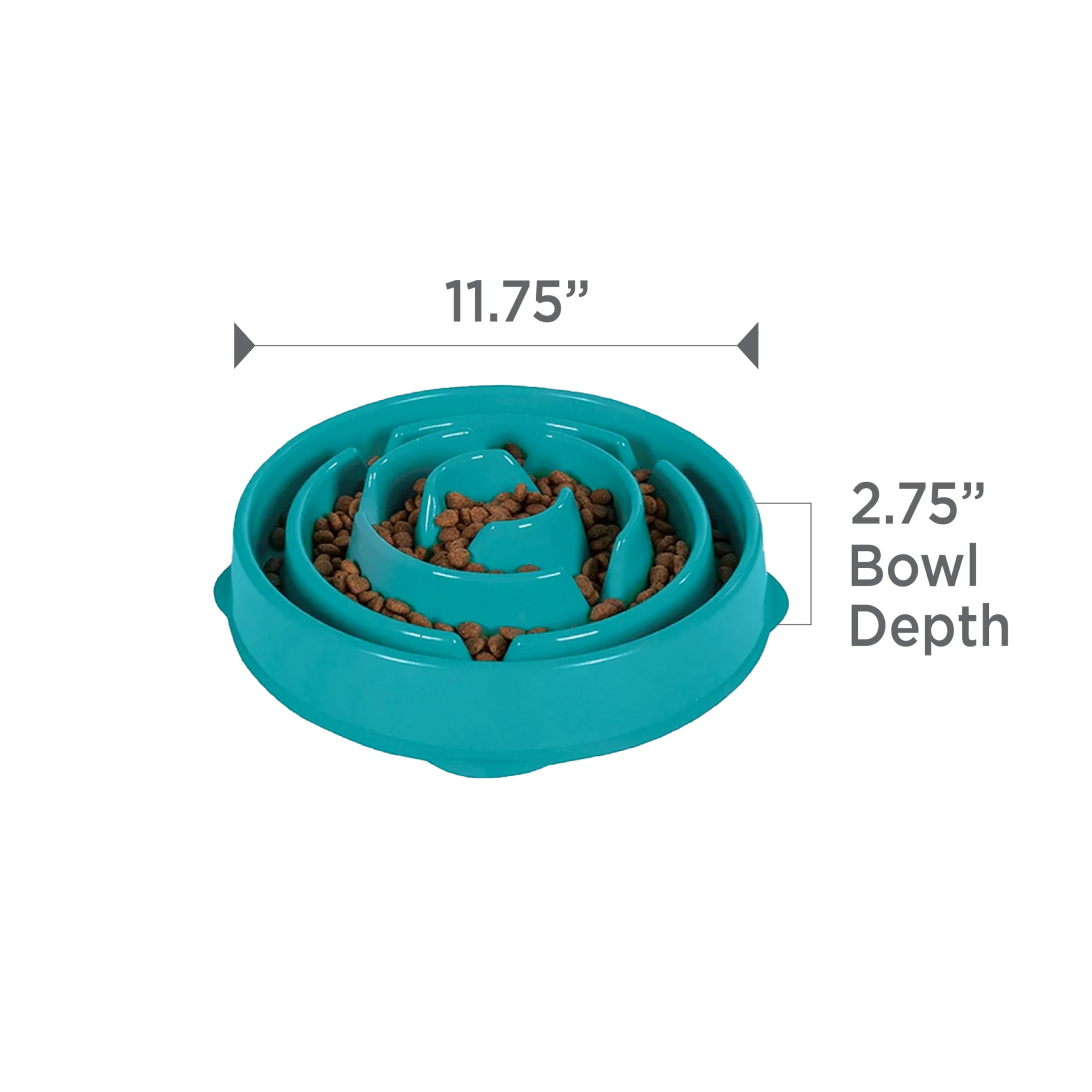 Outward Hound Slow Feeder Dog Bowl - Large Size, Turquoise | Slows Eating 10X | Non-Slip Base 7