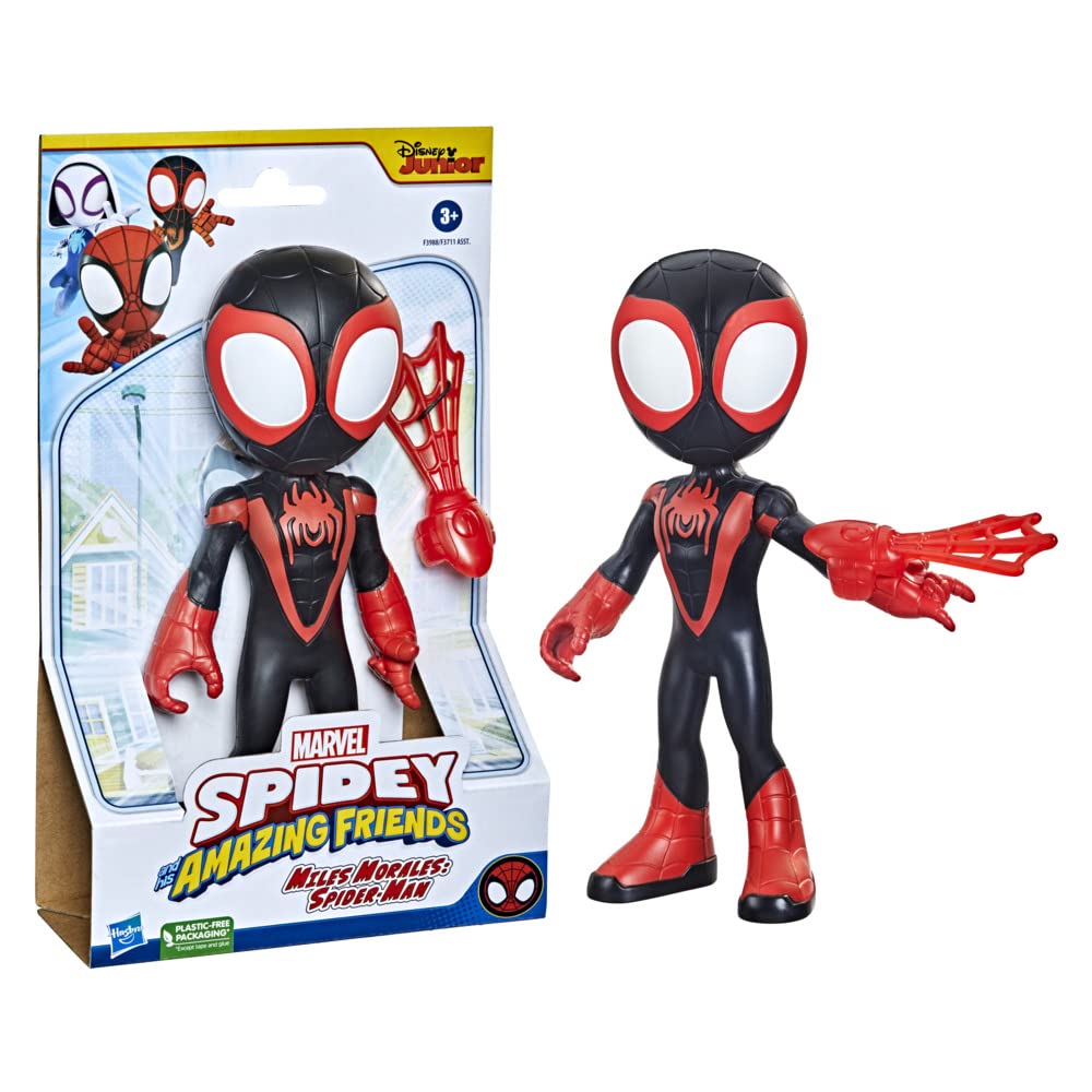 Hasbro Marvel Spidey and His Amazing Friends Supersized Miles Morales: Spider-Man Action Figure - 22.5 cm, Ages 3+ 9
