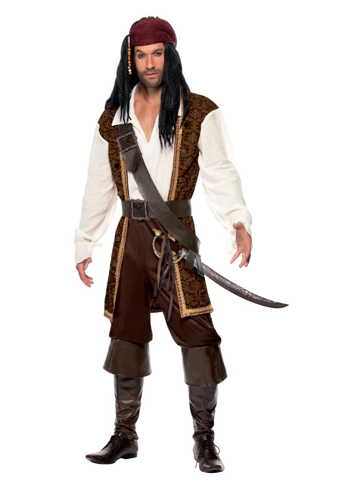 Smiffys High Seas Pirate Costume - Adult Men's Size M (38"-40") 1