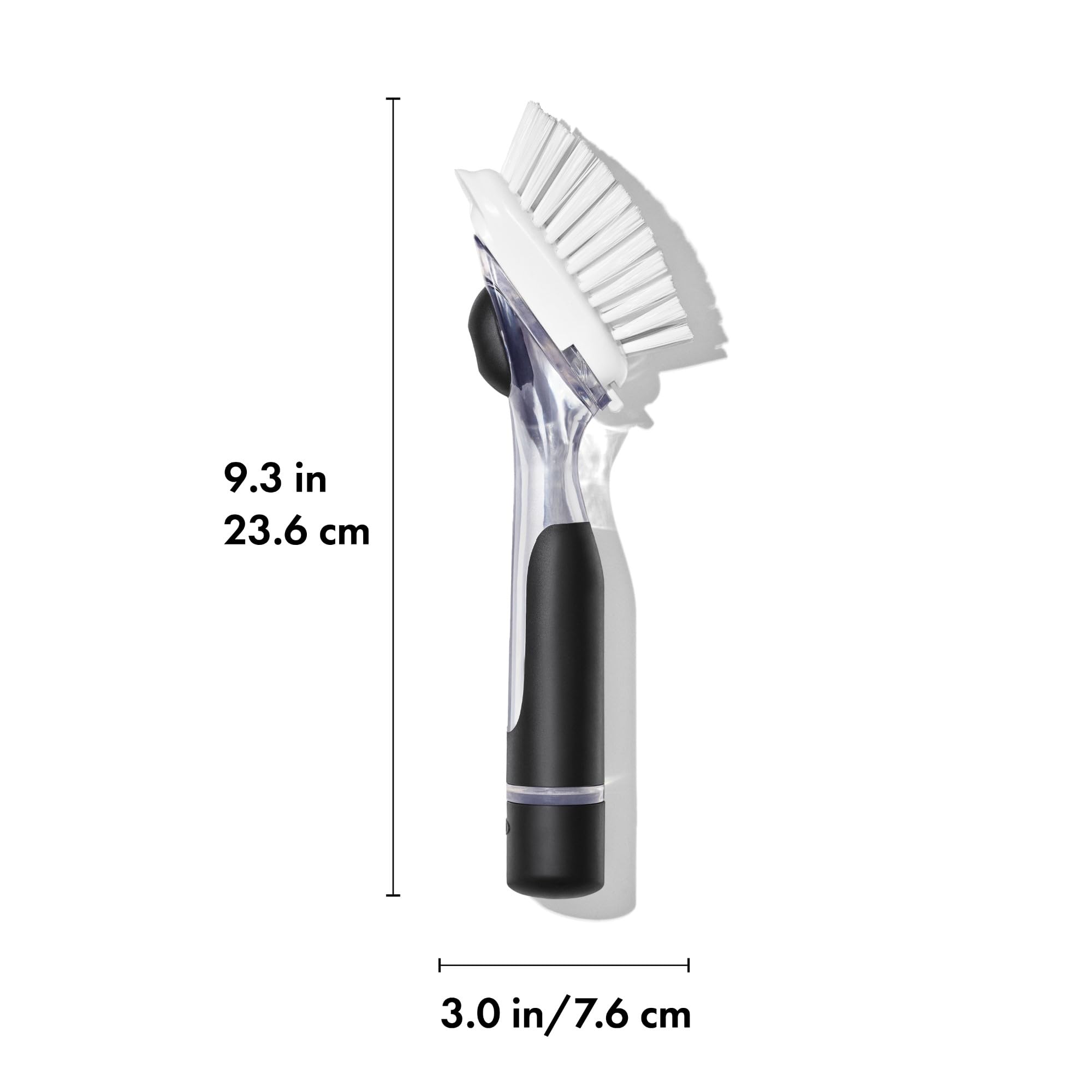 OXO Good Grips Soap Dispensing Dish Brush - Durable Nylon Bristles | Non-Slip Grip | White 7