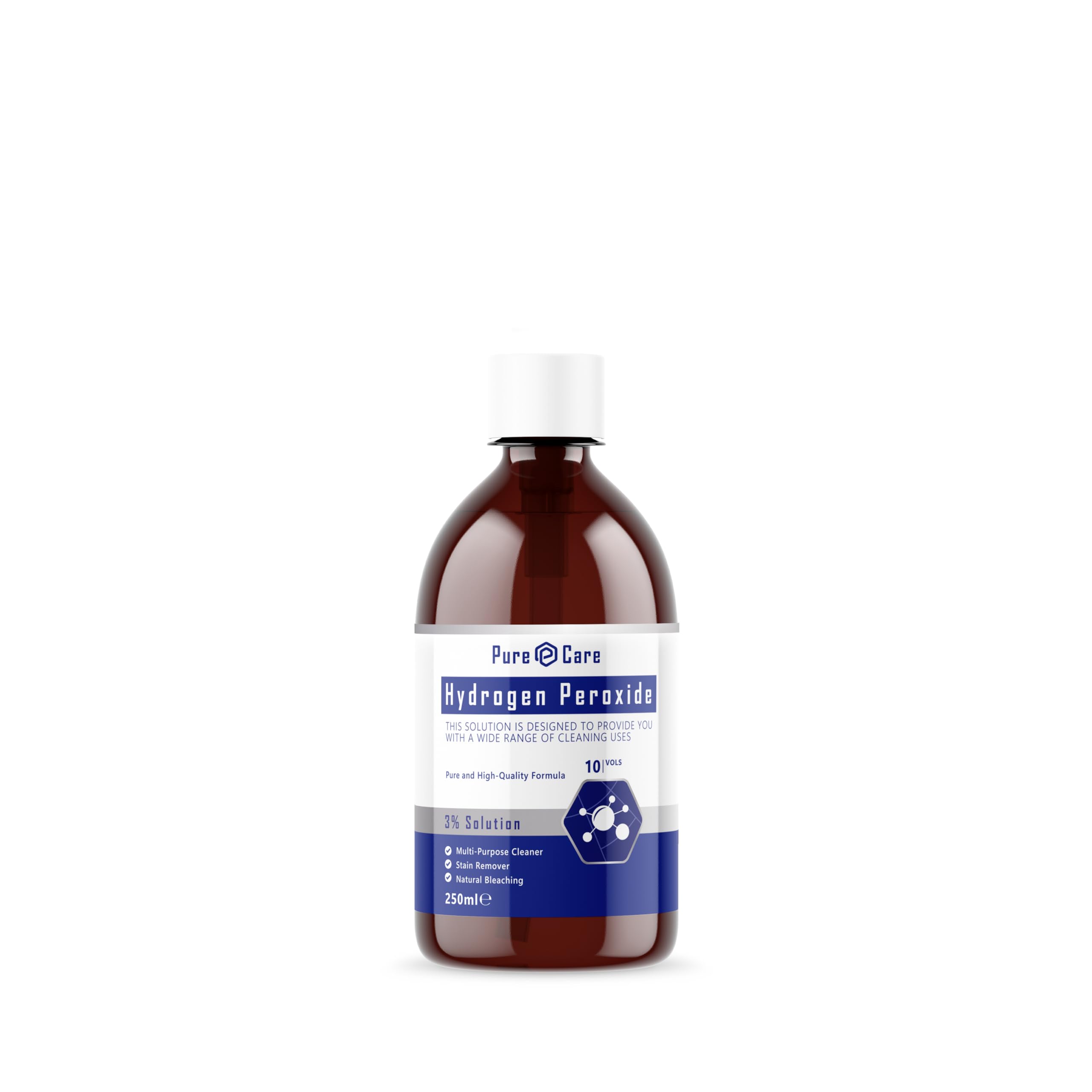 PureCare Hydrogen Peroxide 3% Solution - Multi-Purpose Cleaner & Stain Remover | 250ml Liquid 1