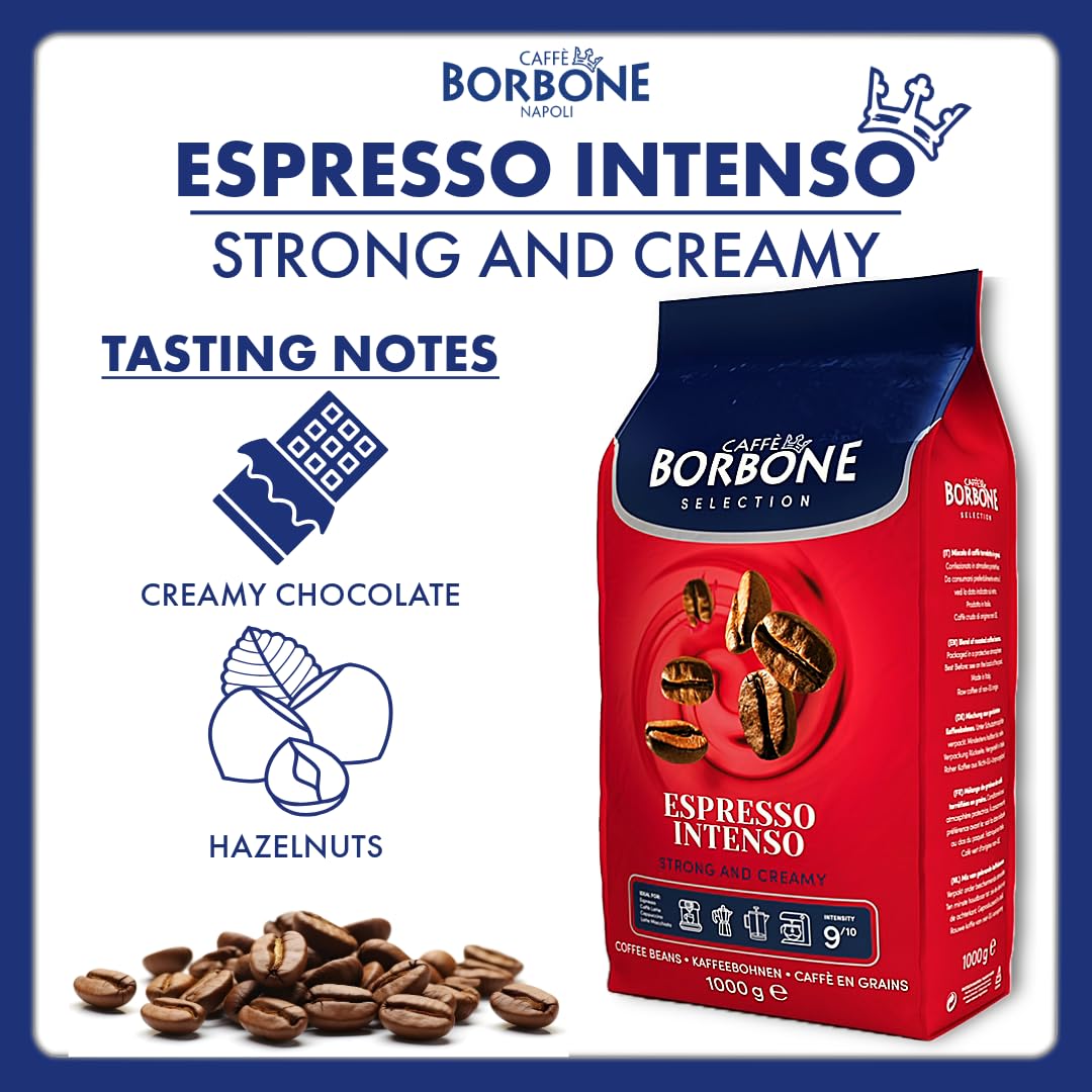 Caffè Borbone Espresso Intenso Whole Coffee Beans - 1kg | Robusta Blend | Dark Chocolate Notes 3