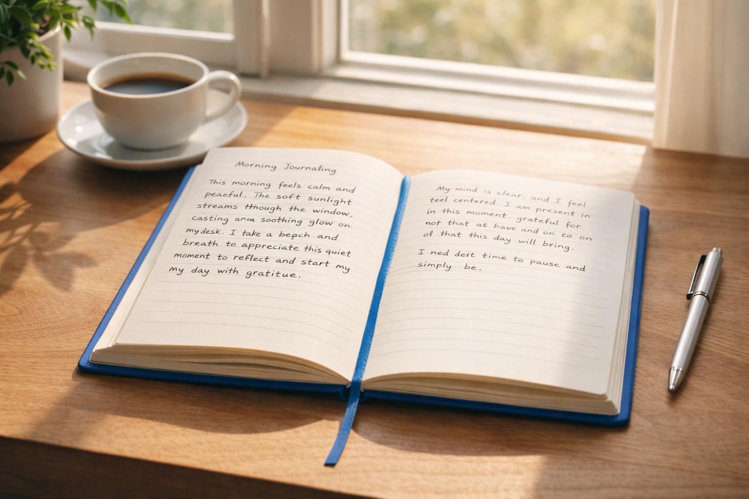 1ABOVE A5 Soft Feel Hardback Notebook - 160 Lined Pages, Blue | Elastic Closure | Bookmark 3