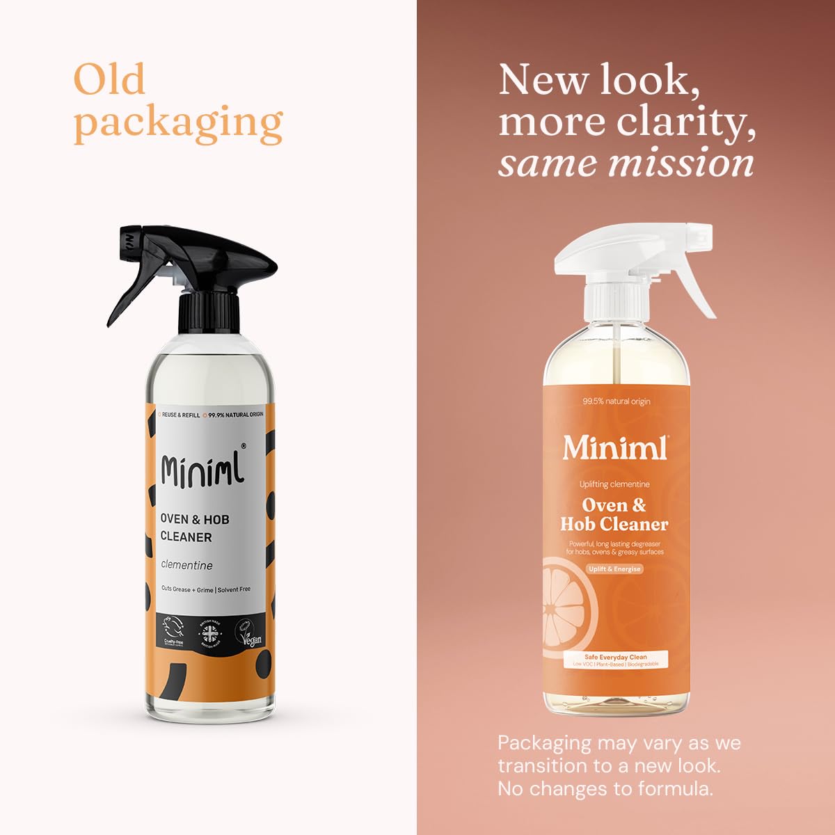 Miniml Oven & Hob Cleaner Spray - Powerful Grease Removal | Clementine Scent | 750ml 2