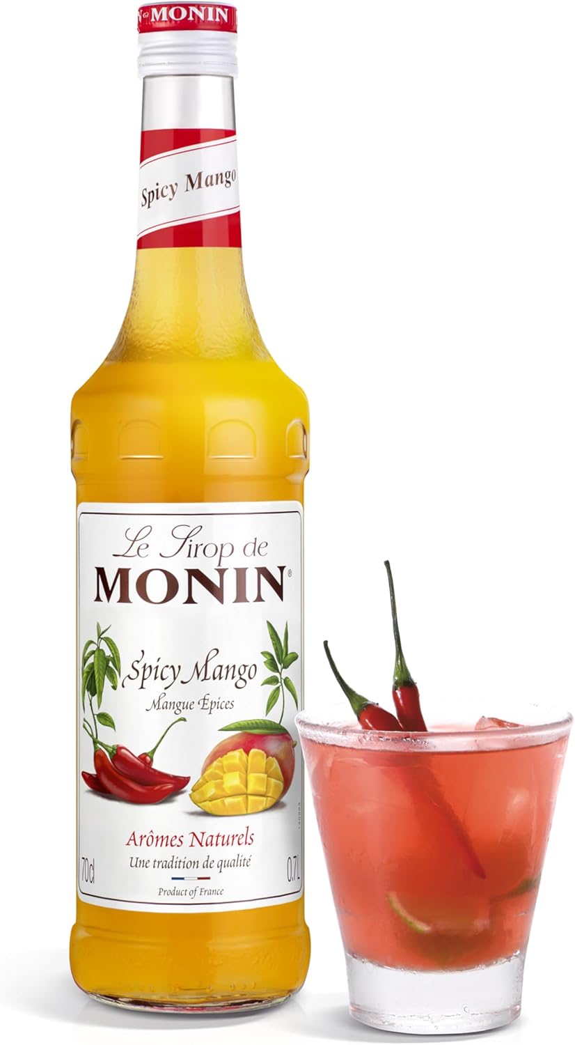 MONIN Spicy Mango Syrup 700ml - Vegan, Halal, Kosher - Cocktail & Mocktail Ingredient 1