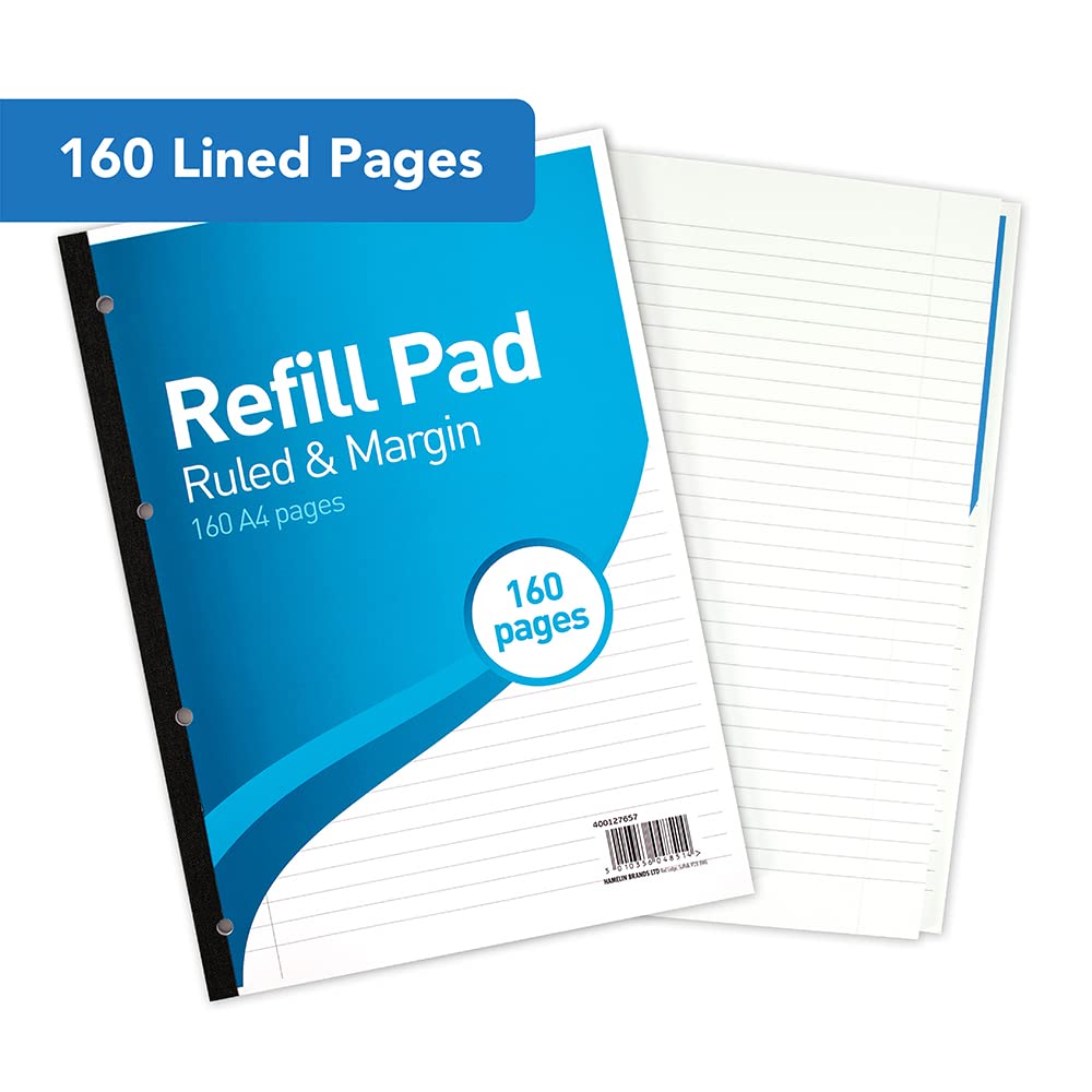 SUMMIT Hamelin A4 Refill Pad - 8mm Ruled Lines, 4-Hole Punched, 70gsm | 5 Pack