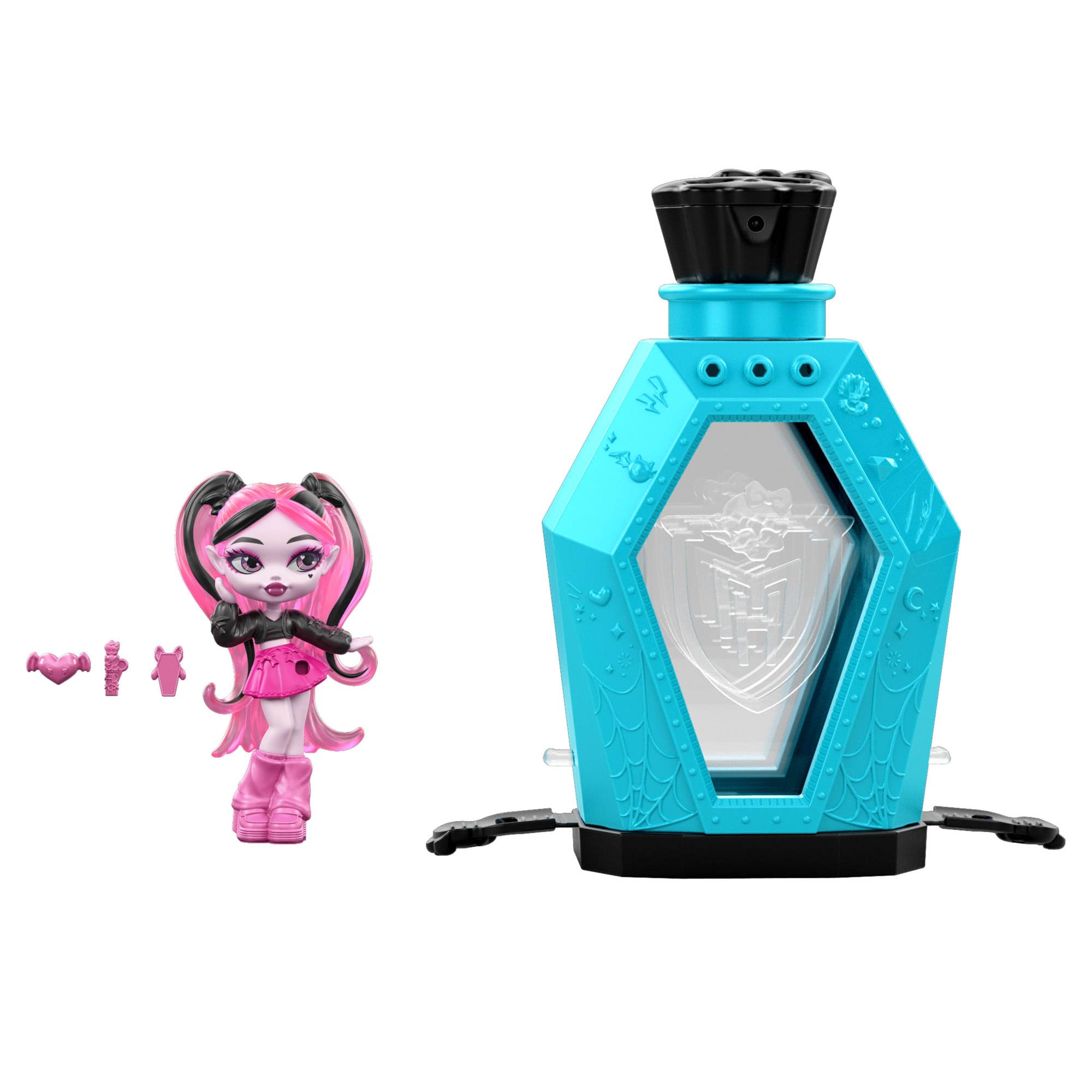 Monster High Little Frights Mini Doll - Water Reveal, Customizable Charms | 3 Inch Doll | Ages 4+ 2