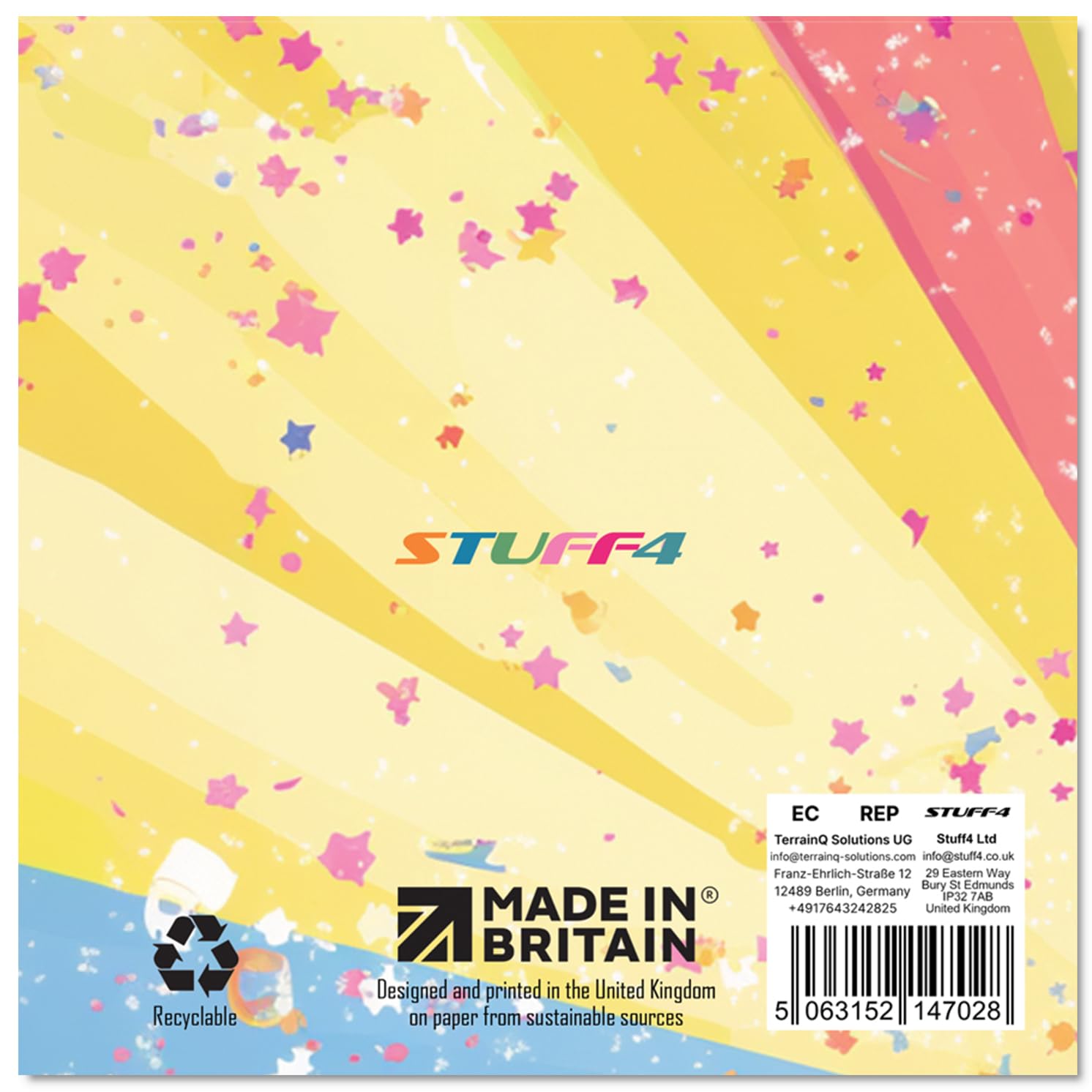 Stuff4 Girls 6th Birthday Card - Cool Unicorn Sunglasses | 145mm x 145mm | 300gsm 2