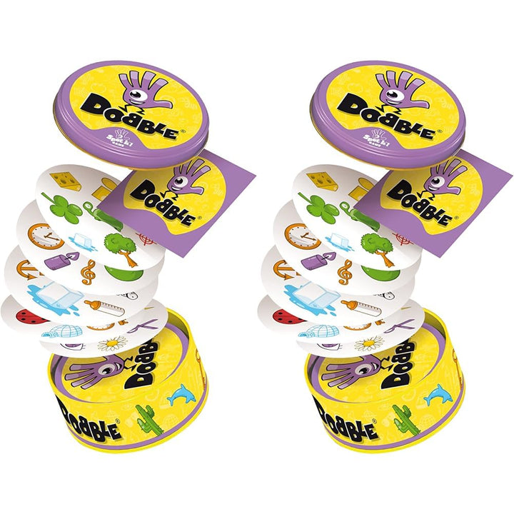 Asmodee Dobble Card Game for 2-8 Players, Ages 6+, 15-Minute Playtime (Pack of 2)