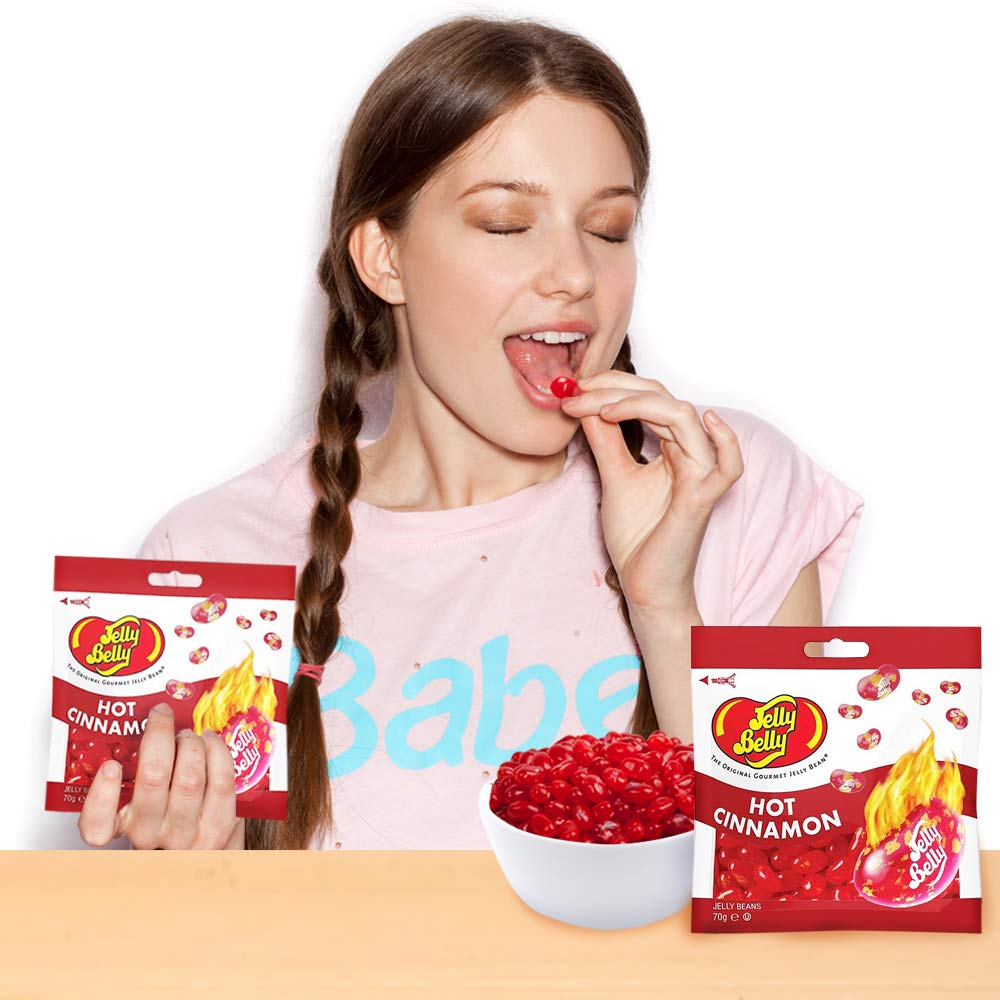 Jelly Belly Hot Cinnamon Jelly Beans - 12 x 70g Re-sealable Grab and Go Bags 3