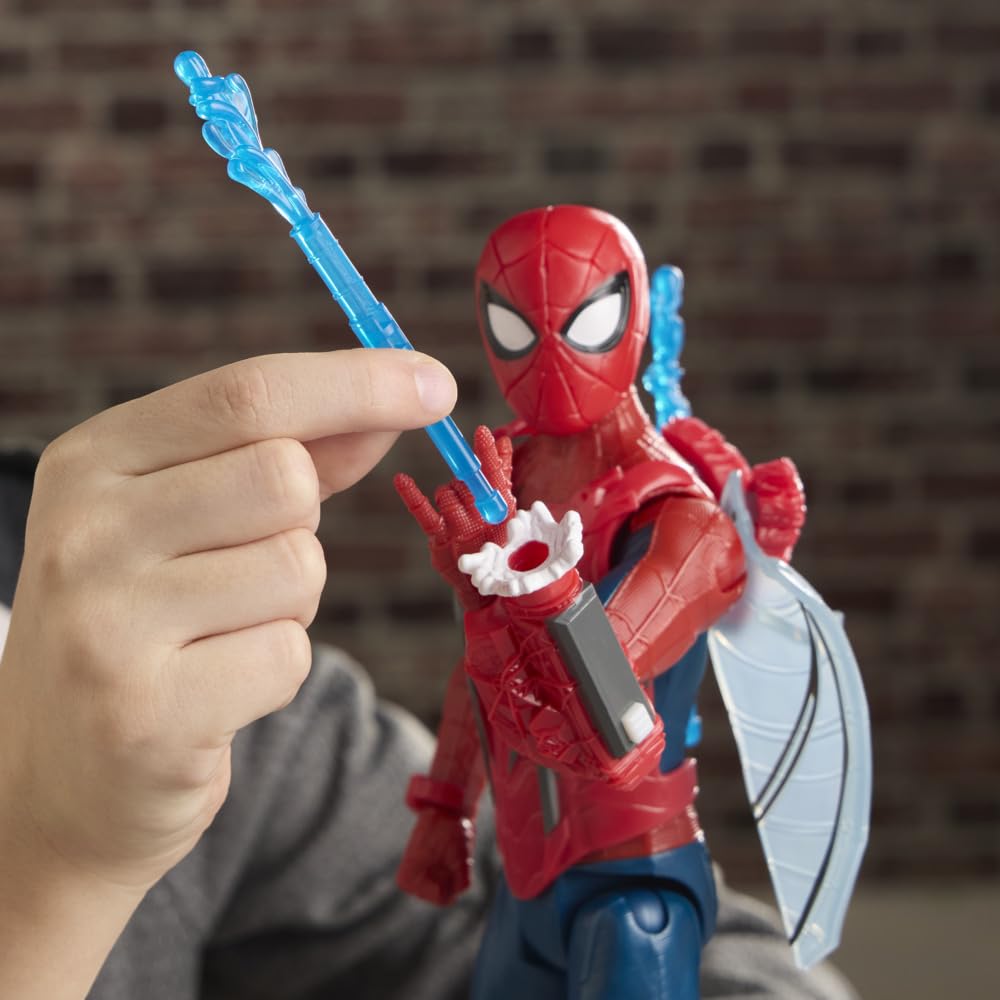 Marvel Spider-Man Titan Series Ultimate Web Gear Action Figure - 29.2cm Tall, 12 Accessories, Ages 4+ 12