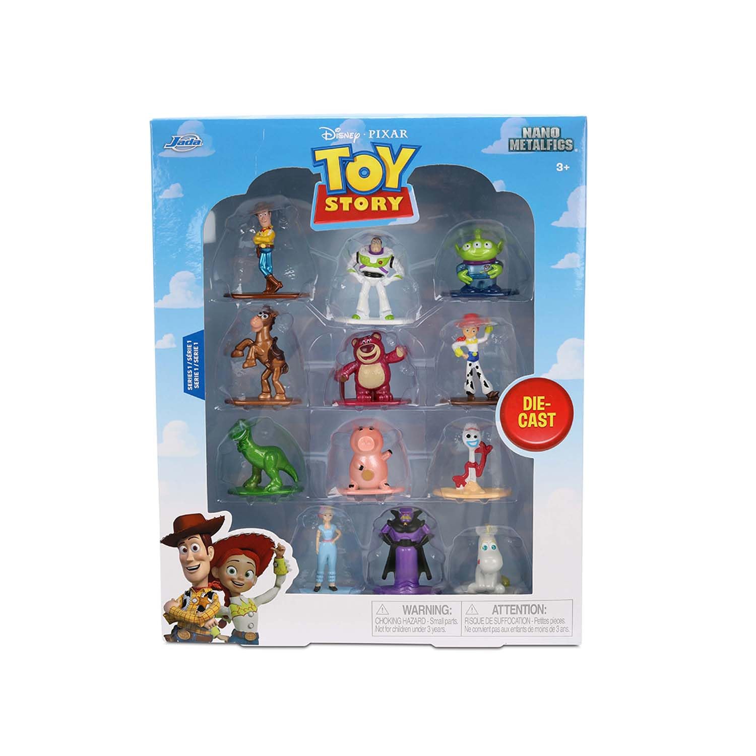 Jada Toy Story Wave 1 Nano Figures - 12 Piece Multipack, 1.65" Die-Cast Metal