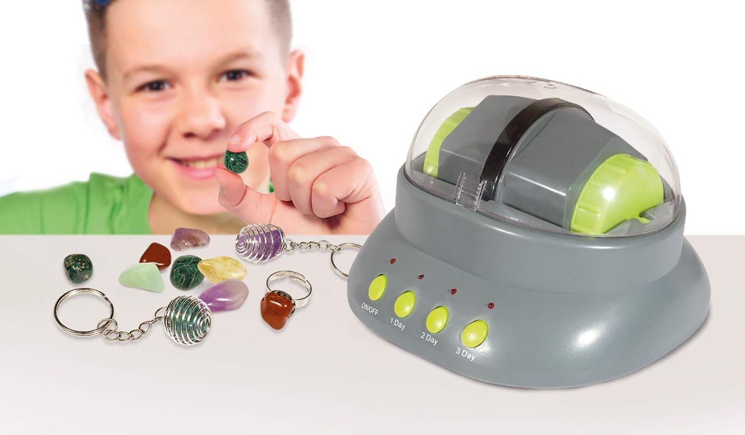 Science MAD! SM42 Rock Tumbler - Educational Gemstone Polishing Kit for Ages 10+ 7