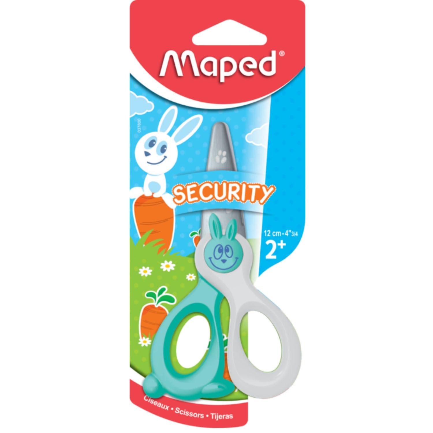 Maped Kidi Cut Safety Scissors - 12cm Fibreglass Blades | Ages 2+ | Purple