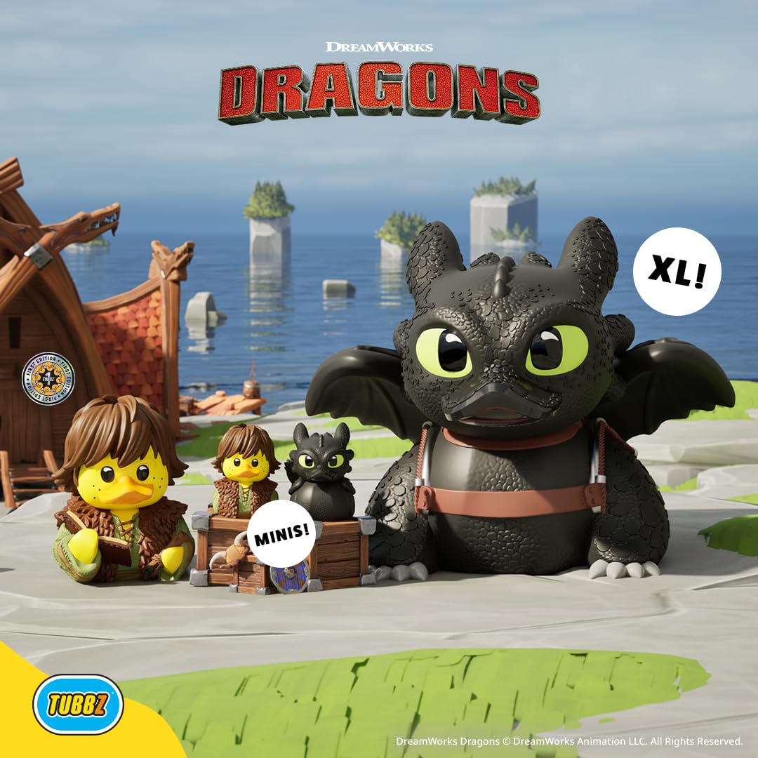 TUBBZ Mini - How To Train Your Dragon Toothless Cosplaying Rubber Duck Vinyl Figure | Miniature Collectible 6