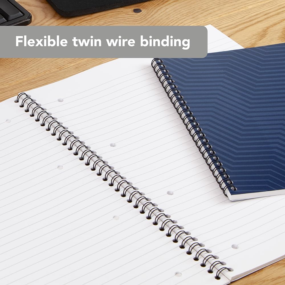 SUMMIT A4 Wirebound Notebook - 8mm Lined, 100 Pages, 4-Hole Punched | 5 Pack 3