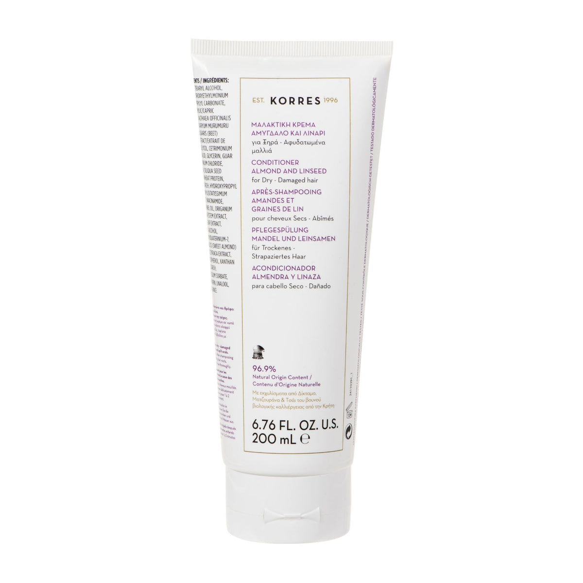 Korres Almond and Linseed Conditioner for Dry/Damaged Hair - 200 ml
