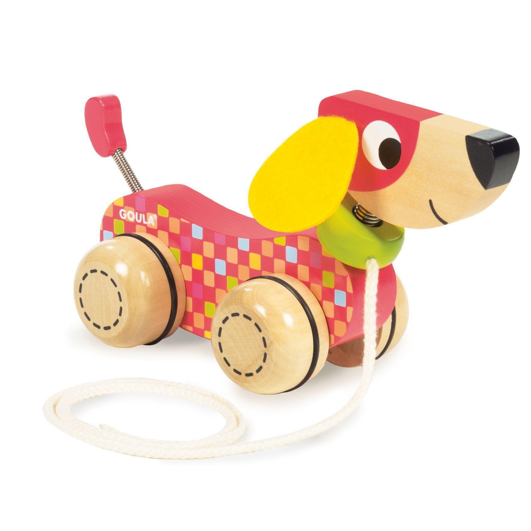Goula Wooden Pull-Along Dog Toy 53459 | Ages 12 Months+ | Encourages Walking 4