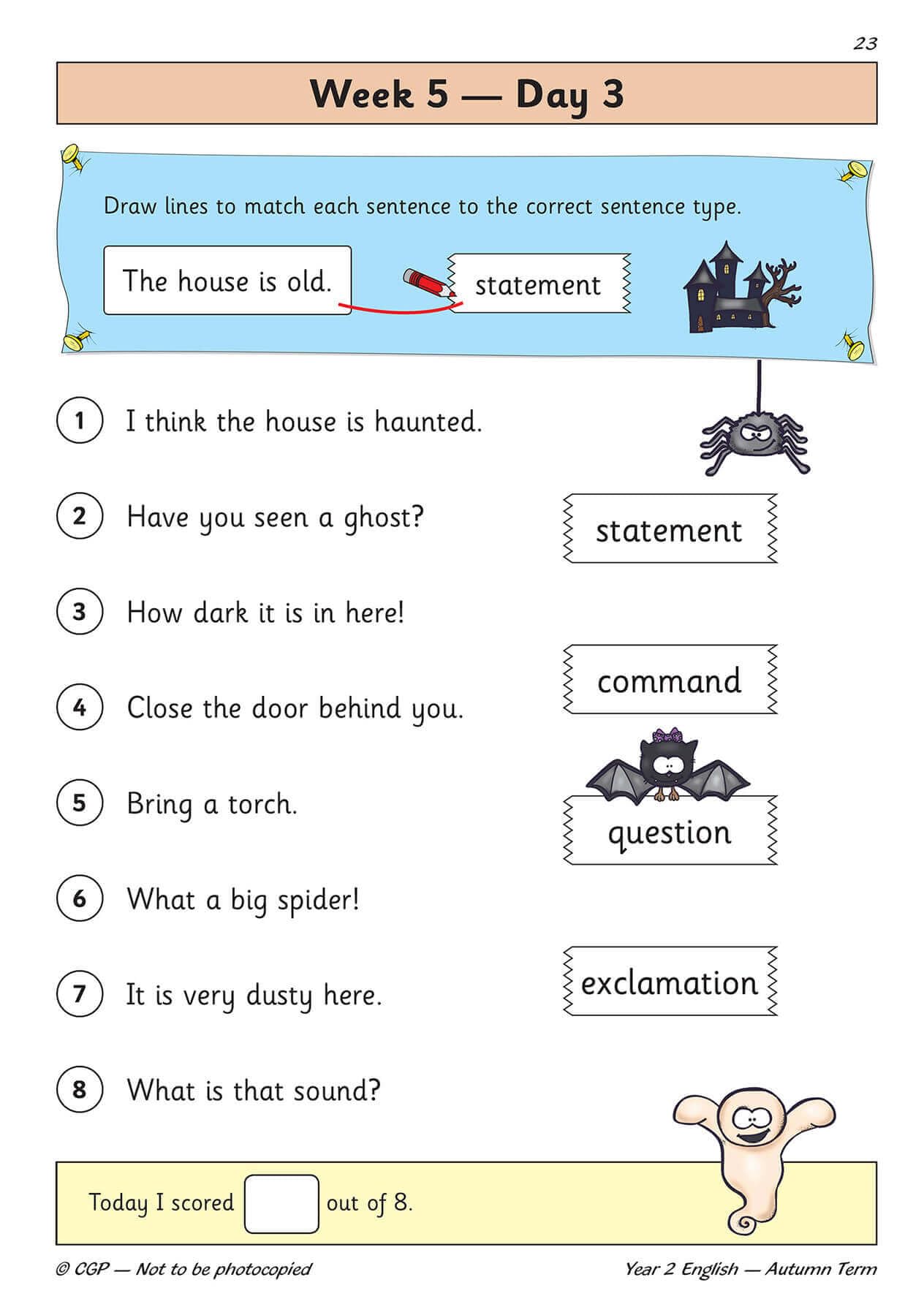 CGP Books New KS1 English Daily Practice Book - Year 2 Autumn Term | Ages 6-7 | 68 Pages 4