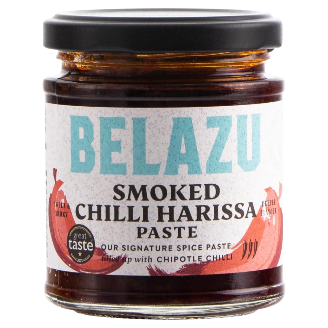 Belazu Smoked Chilli Harissa Marinade Paste - Fiery Chipotle & Balsamic Vinegar | 170g