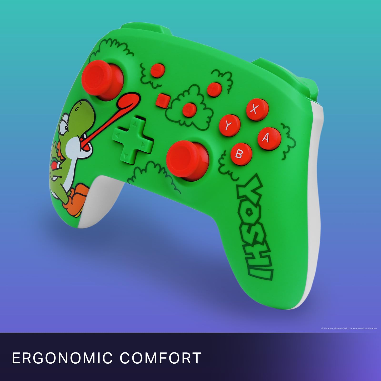 PowerA Wireless Controller for Nintendo Switch - Hungry Yoshi, Officially Licensed for Switch, Switch OLED, and Switch Lite 5