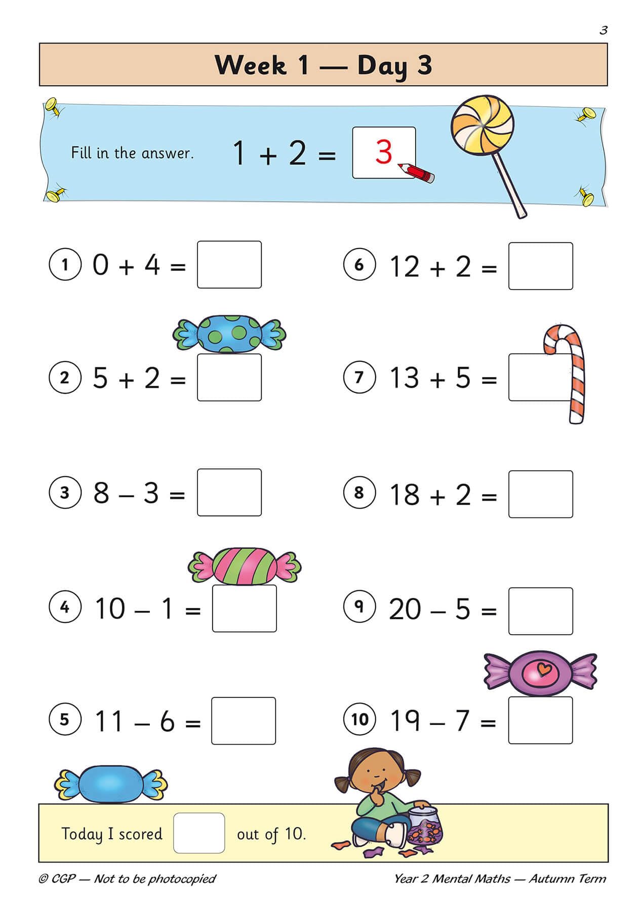 CGP Books KS1 Mental Maths Daily Practice Book - Year 2 Autumn Term | Ages 6-7 | Paperback 4