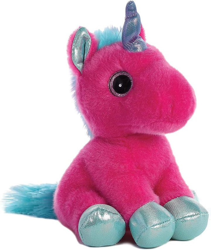 AURORA Sparkle Tales Starlight Unicorn, 7-Inch Soft Toy, Hot Pink with Sparkly Accents